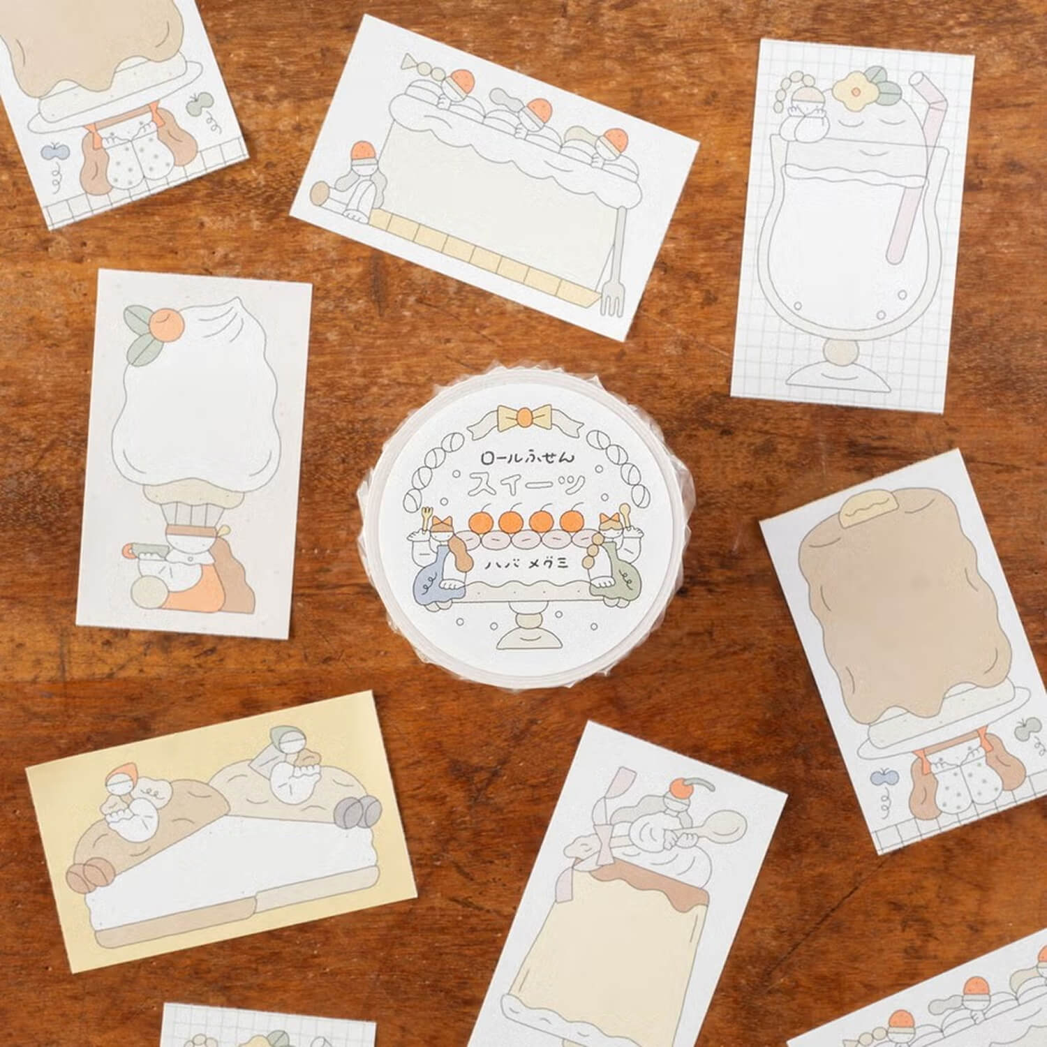 Tegamisha x Habamegumi Roll Sticky Notes – Sweets
