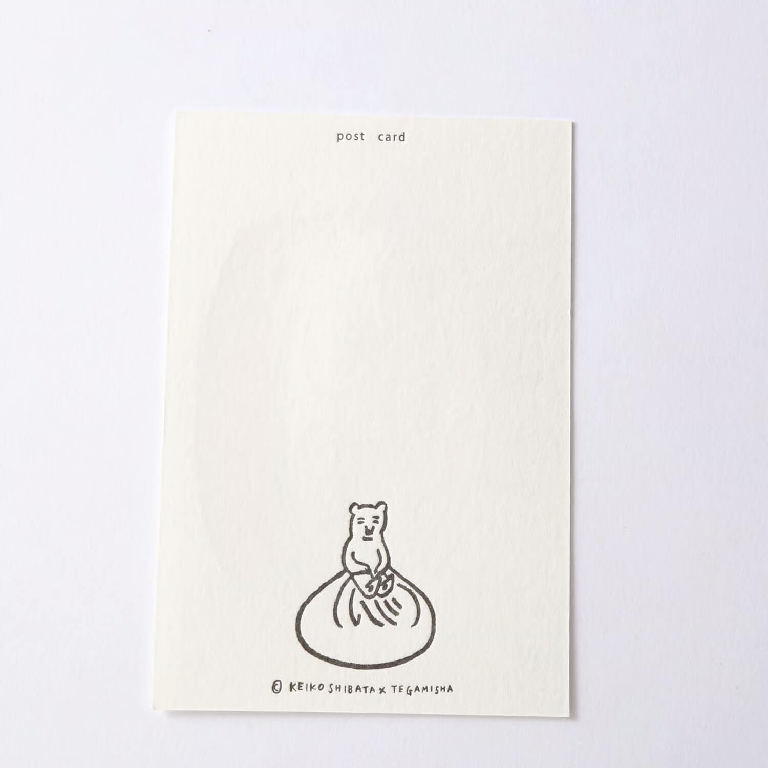 Tegamisha x Keiko Shibata Letterpress Postcard – Polar Bear Xiao Long Bao