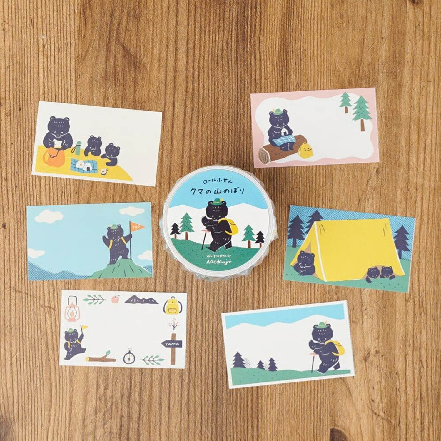 Tegamisha x Mokuji Roll Sticky Notes – Bear Mountain Climb