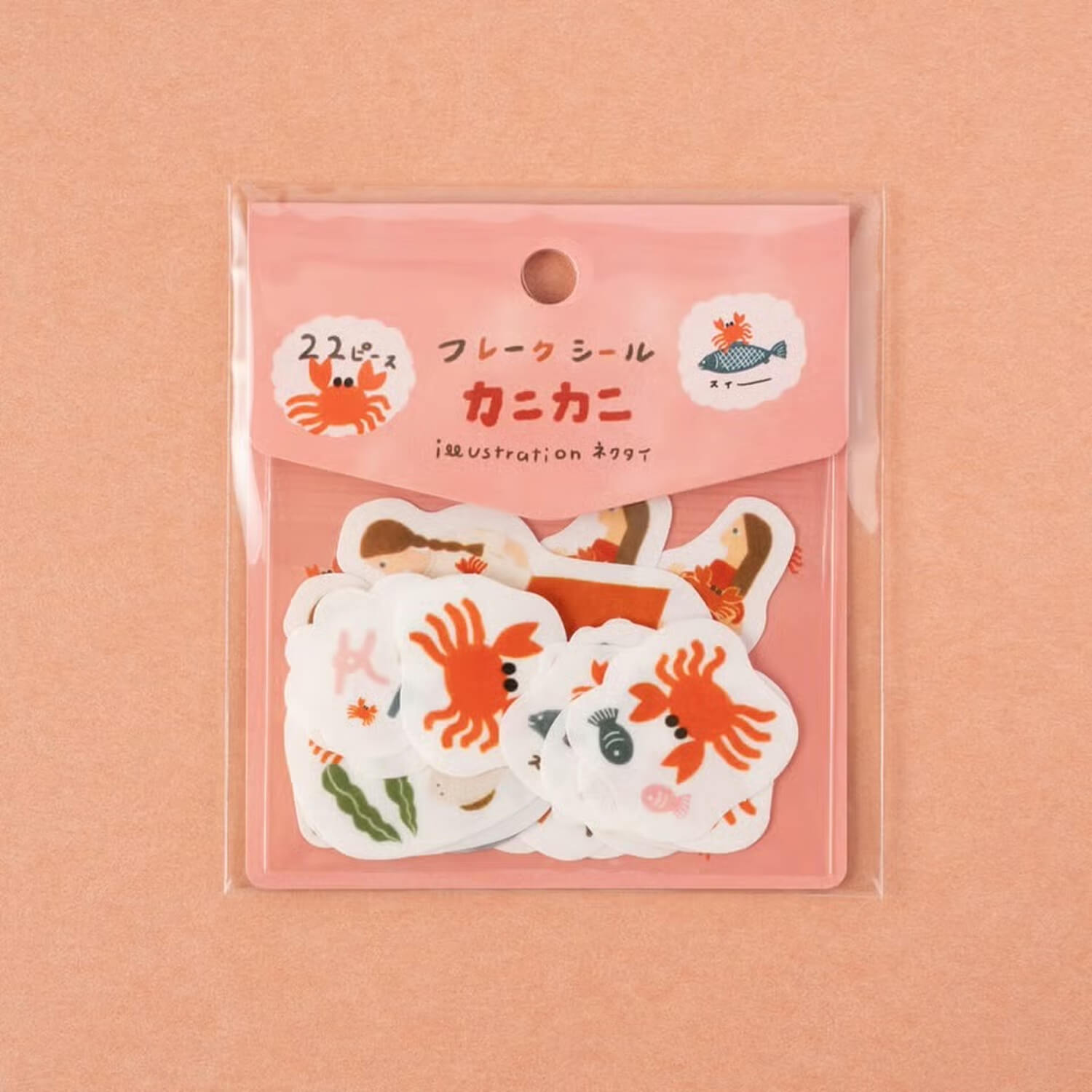 Tegamisha x Necktie Flake Stickers – Crabs