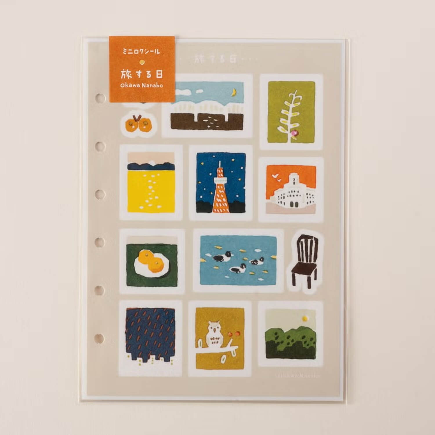 Tegamisha x Okawa Nanako Stickers – Traveling Day