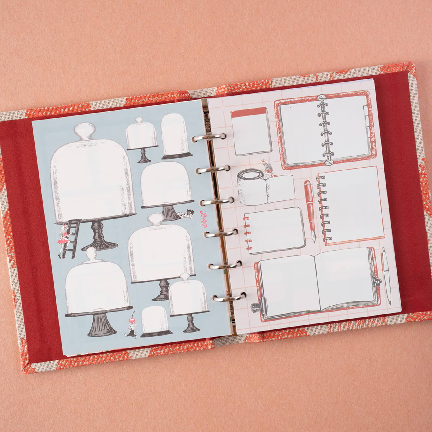 Tegamisha x Redbug Binder Memo Refill – Journal &amp; Glass Dome