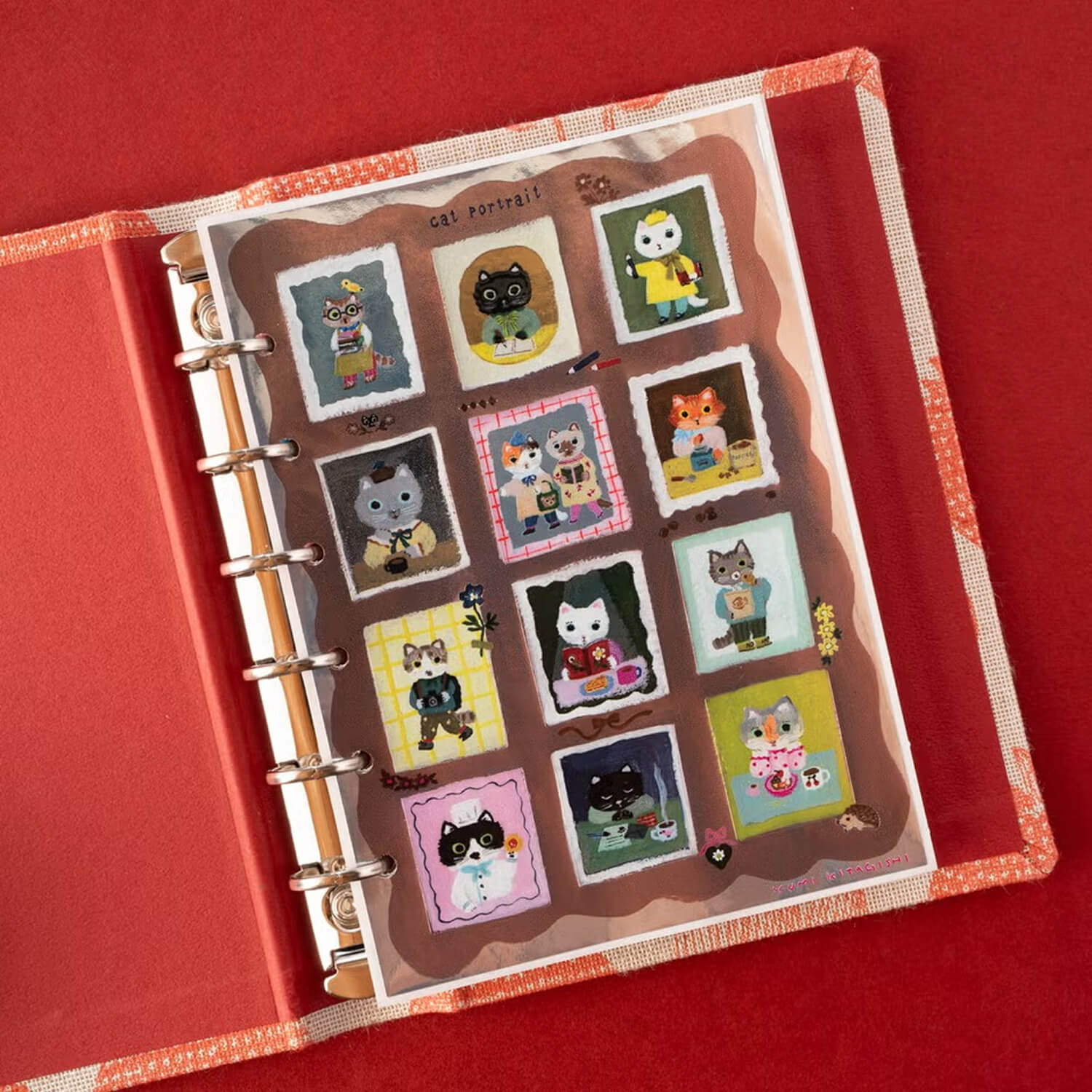 Tegamisha x Yumi Kitagishi Glossy Stickers – Cat Portrait