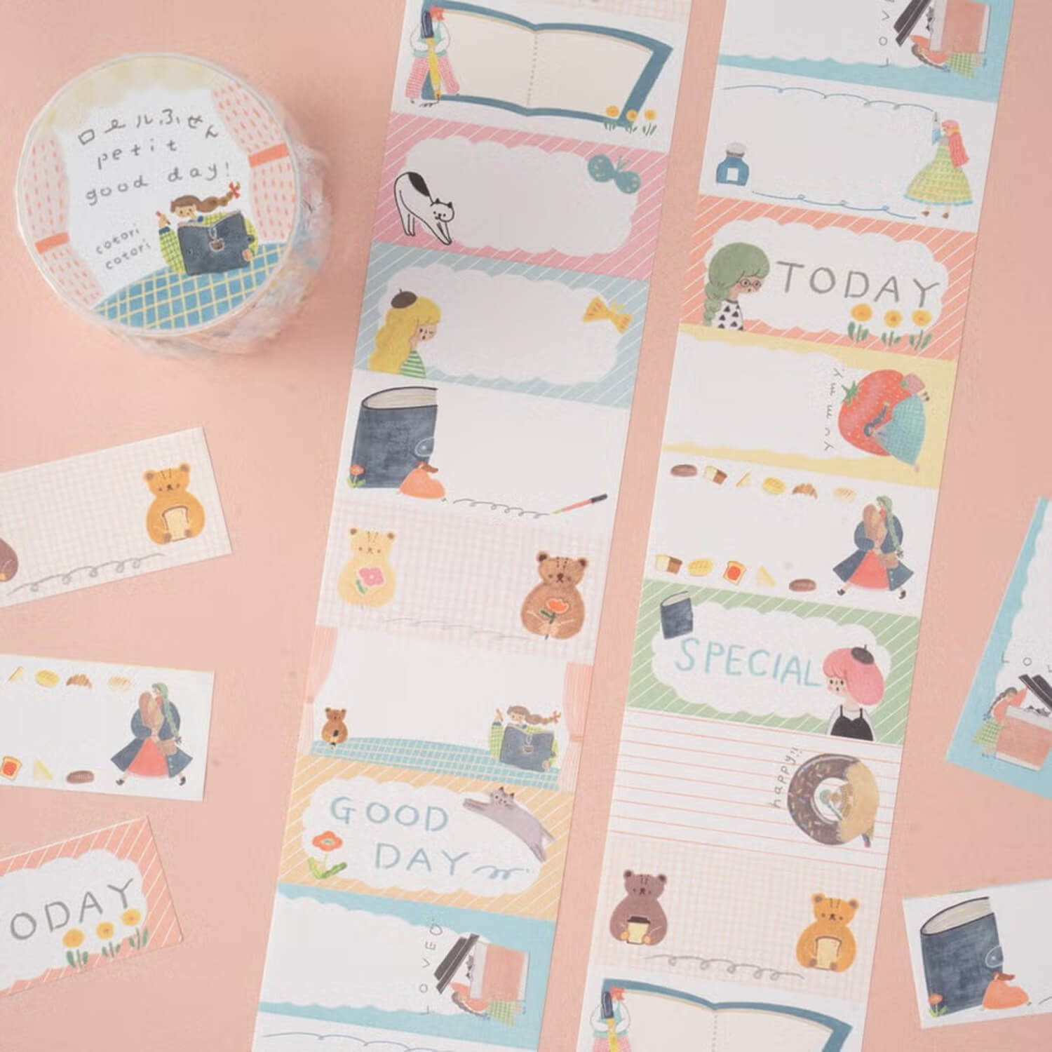 Tegamisha x cotori cotori Roll Sticky Notes Petit – Good Day!