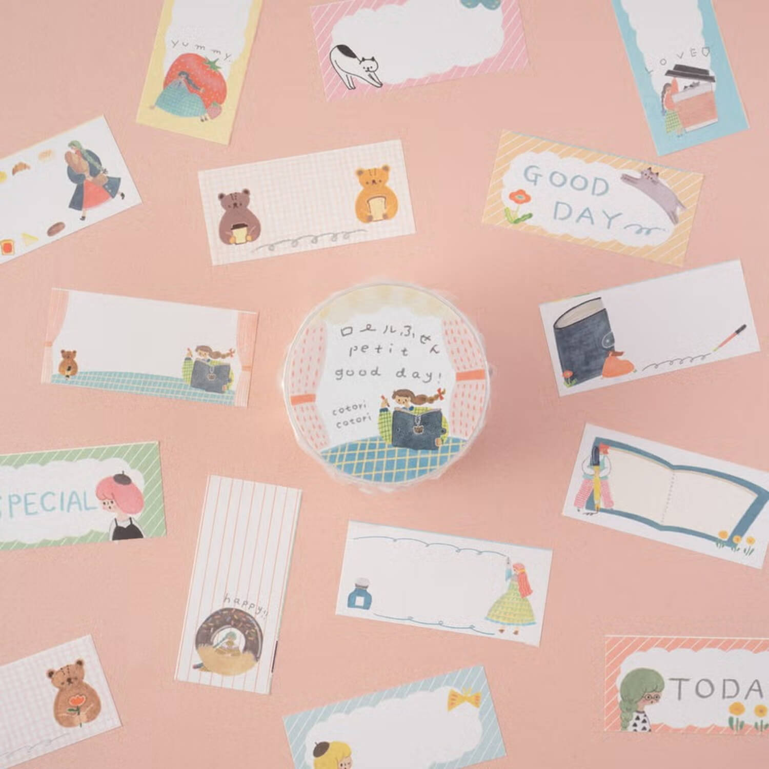 Tegamisha x cotori cotori Roll Sticky Notes Petit – Good Day!