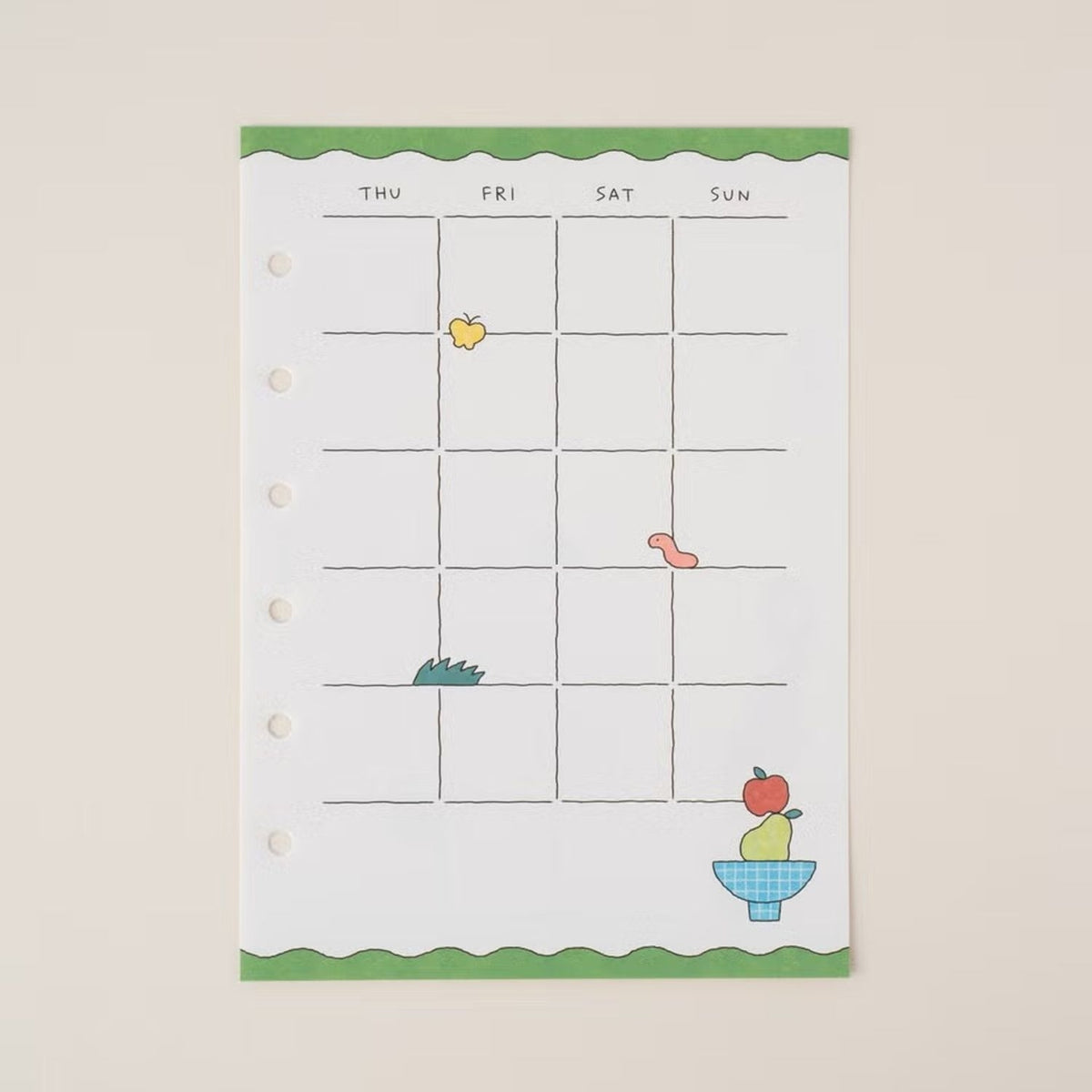 Tegamisha x hakowasa Mini 6 Undated Monthly Refills – upward days