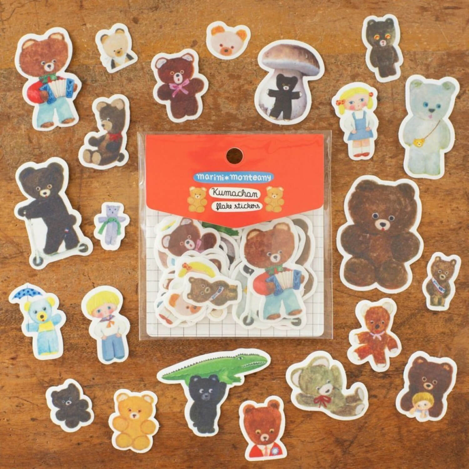 Tegamisha x marini monteany Flake Stickers – Kumachan