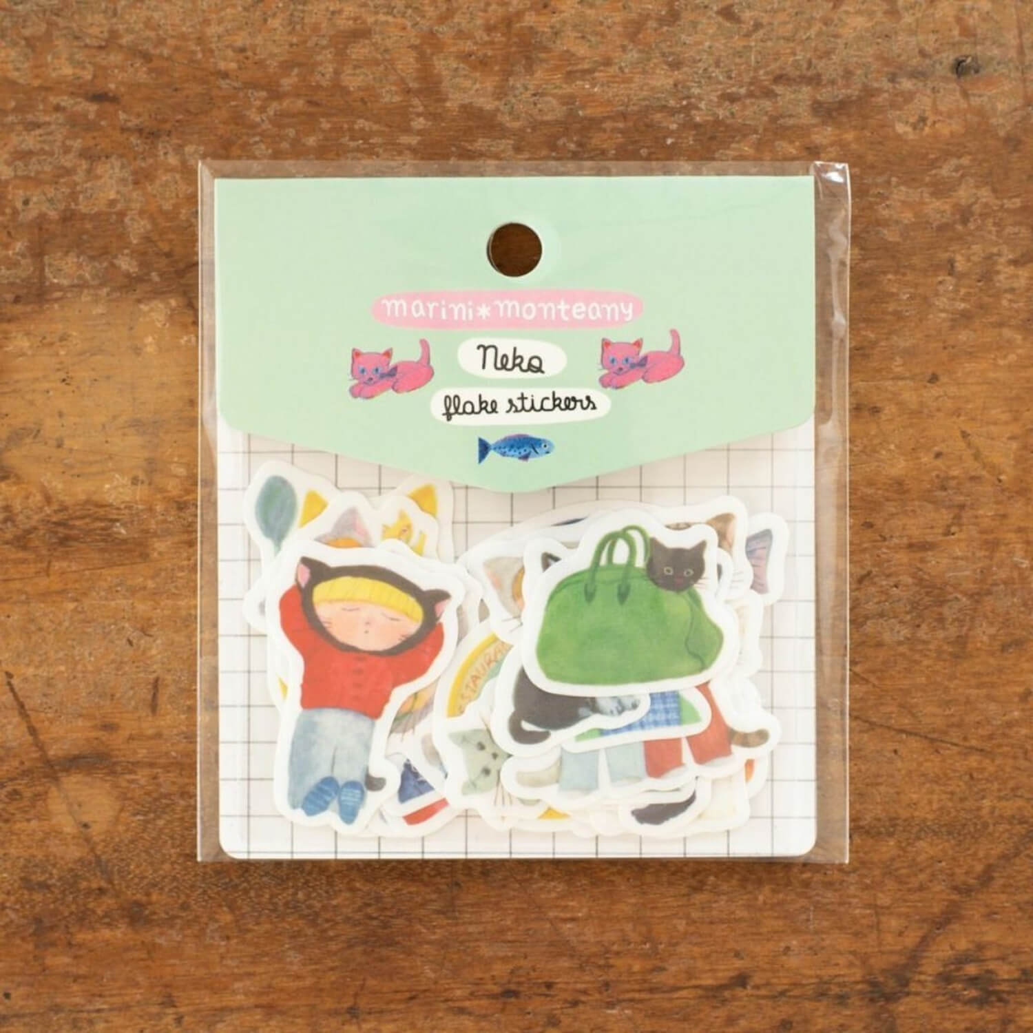 Tegamisha x marini monteany Flake Stickers – Neko