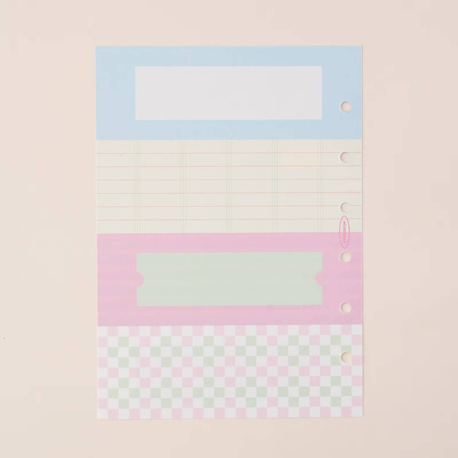 Tegamisha x mimibear Binder Memo Refill – Berry