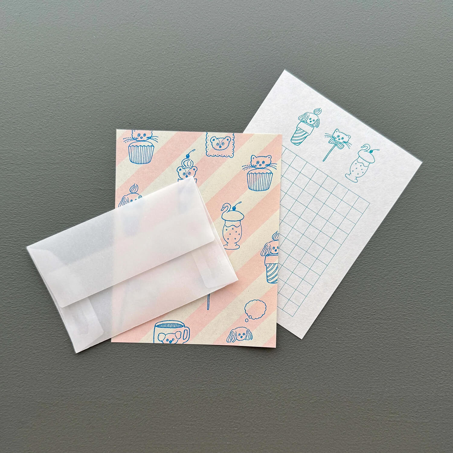 Tobimatsu Shoichiro × Mizushima Small Letter Set – Topping Animals