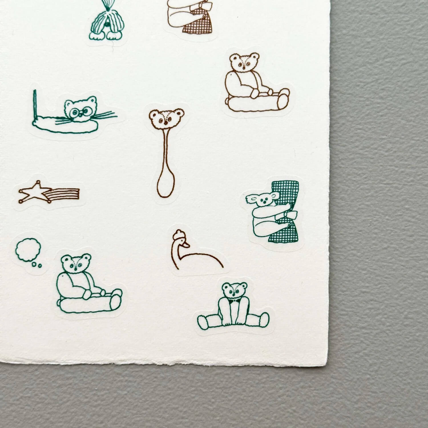 Tobimatsu Shoichiro × Mizushima Tracing Stickers – Cheering Animals