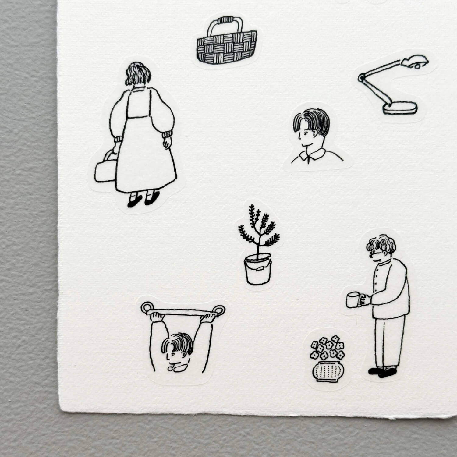 Tobimatsu Shoichiro × Mizushima Tracing Stickers – Daily-Life Designs