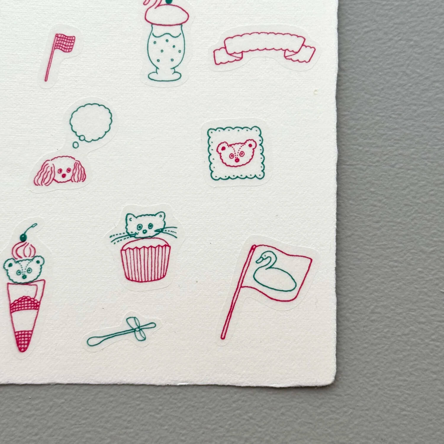 Tobimatsu Shoichiro × Mizushima Tracing Stickers – Topping Animals