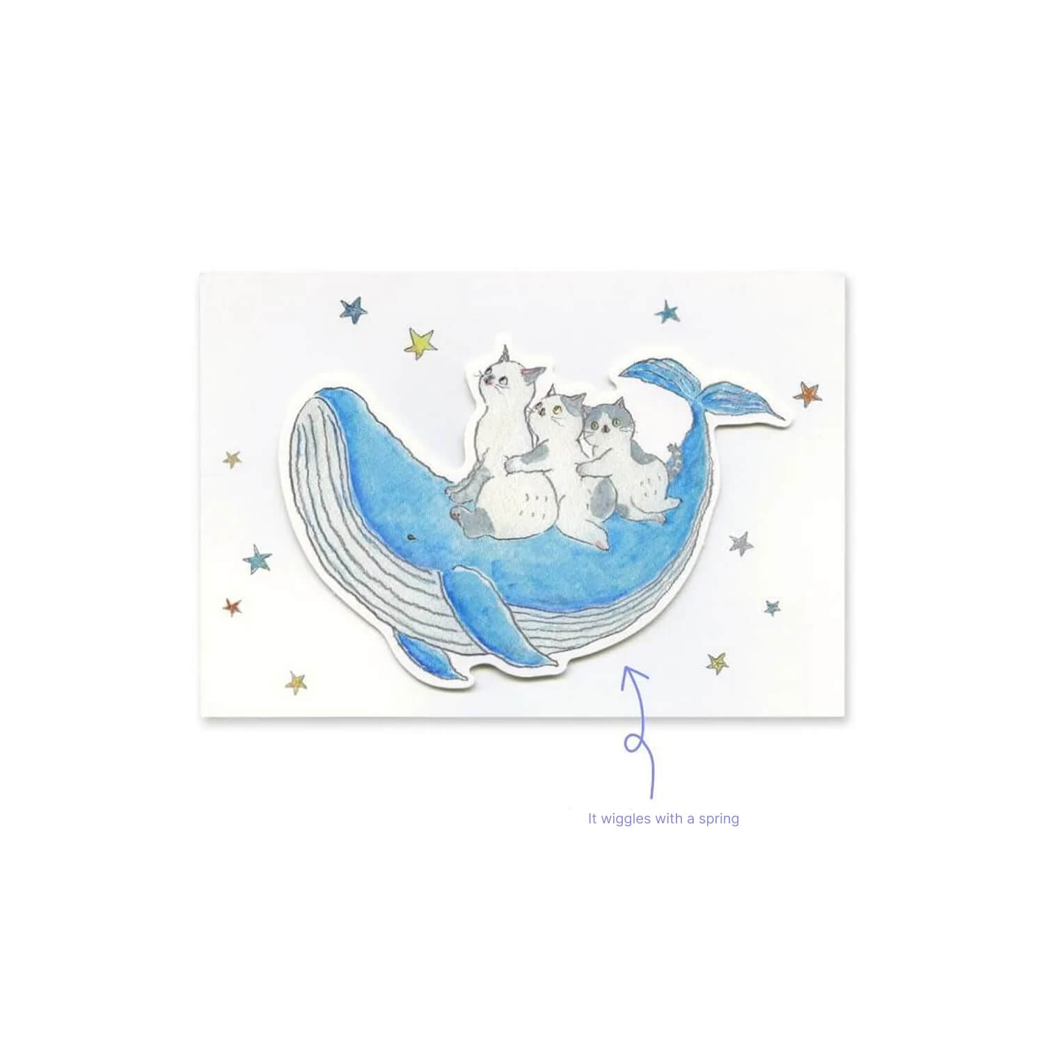 Tocoro Comugi 3D All Occasion Greeting Card – Whale