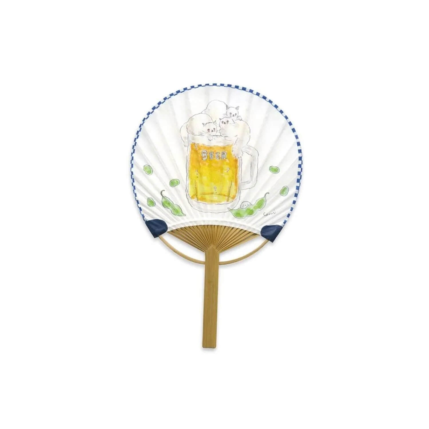 Tocoro Comugi Bamboo Fan Greeting Card – Beer