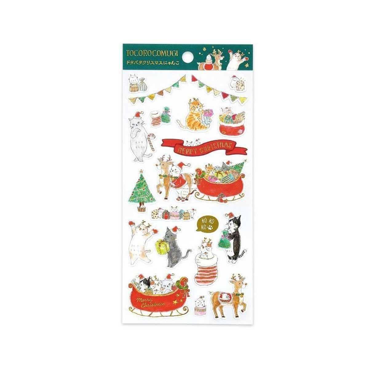 Tocoro Comugi Christmas Cotton Sticker Sheet – Sleigh