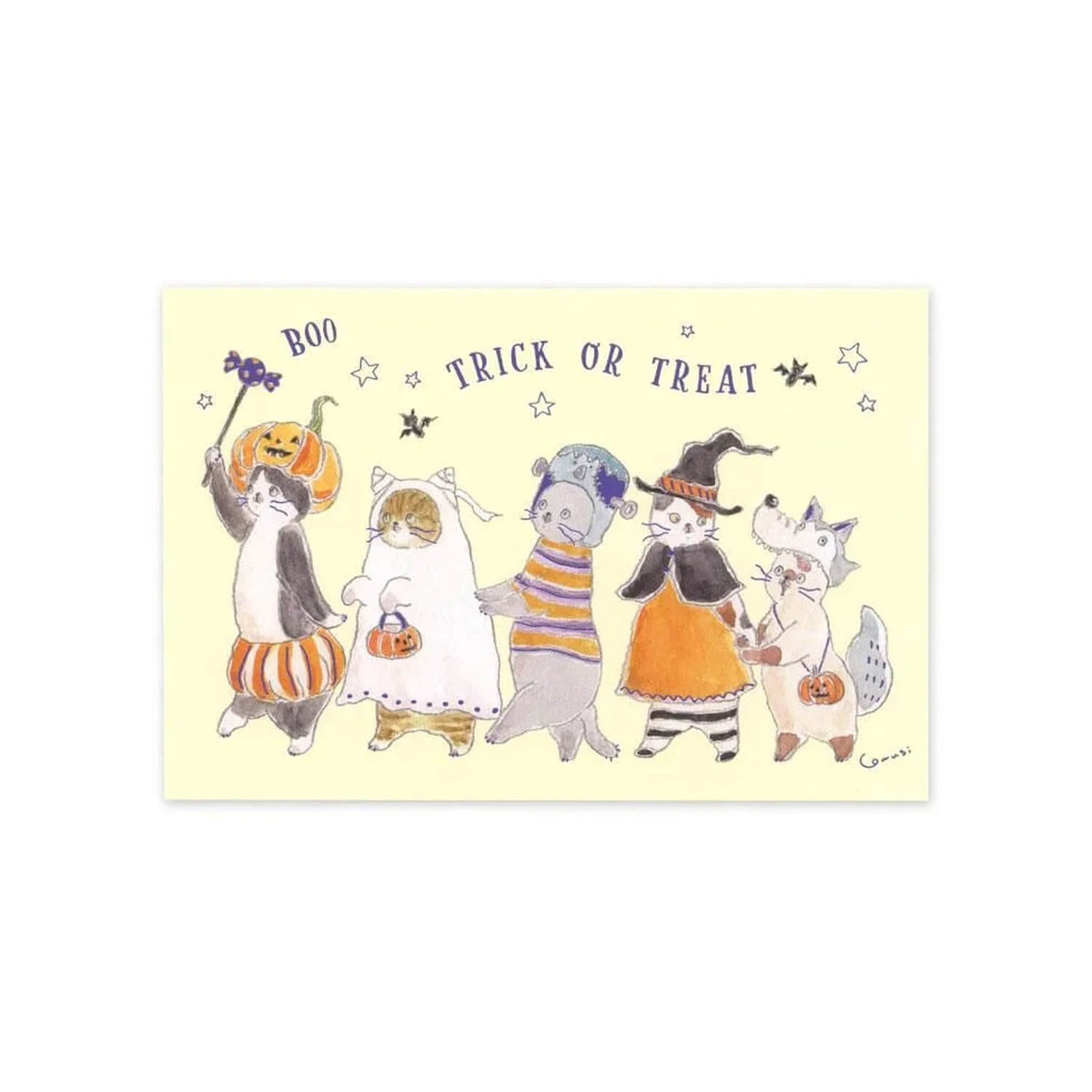 Tocoro Comugi Halloween Postcard – Teke-Teke Halloween Parade Kitty