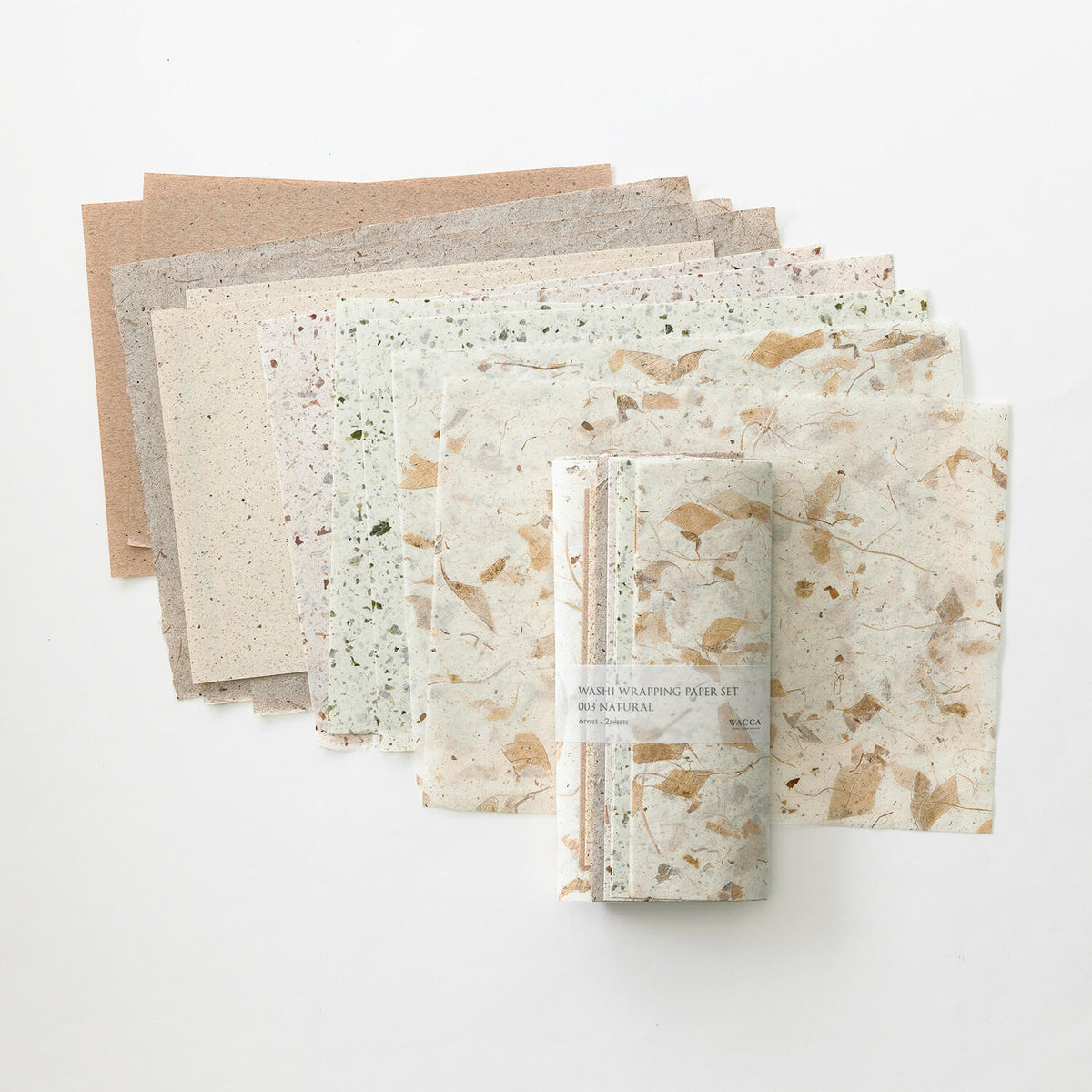 Wacca Paper WACCA Washi Wrapping Paper Set 003 – Natural | All Stationery | Nagi ...
