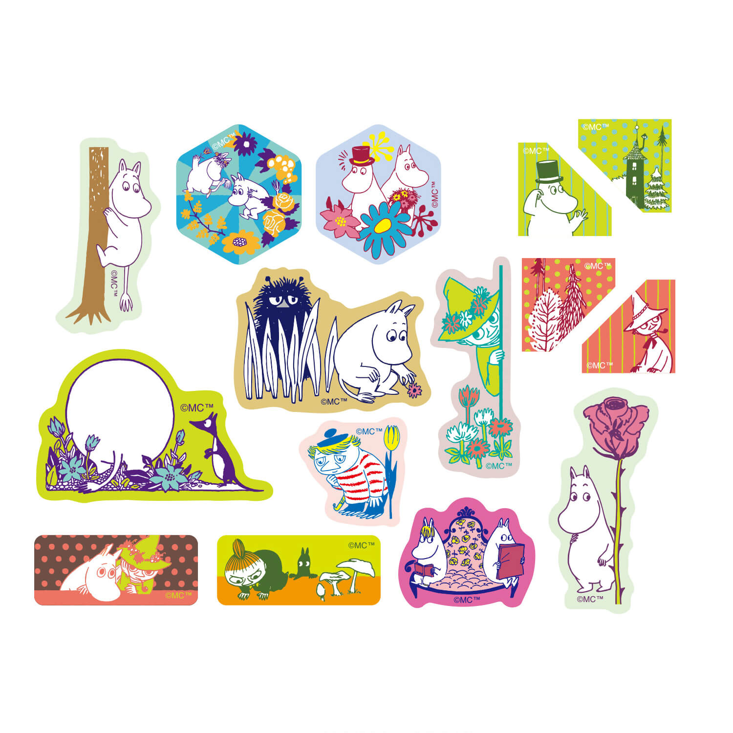 World Craft x Moomin Flake Stickers – Forest B