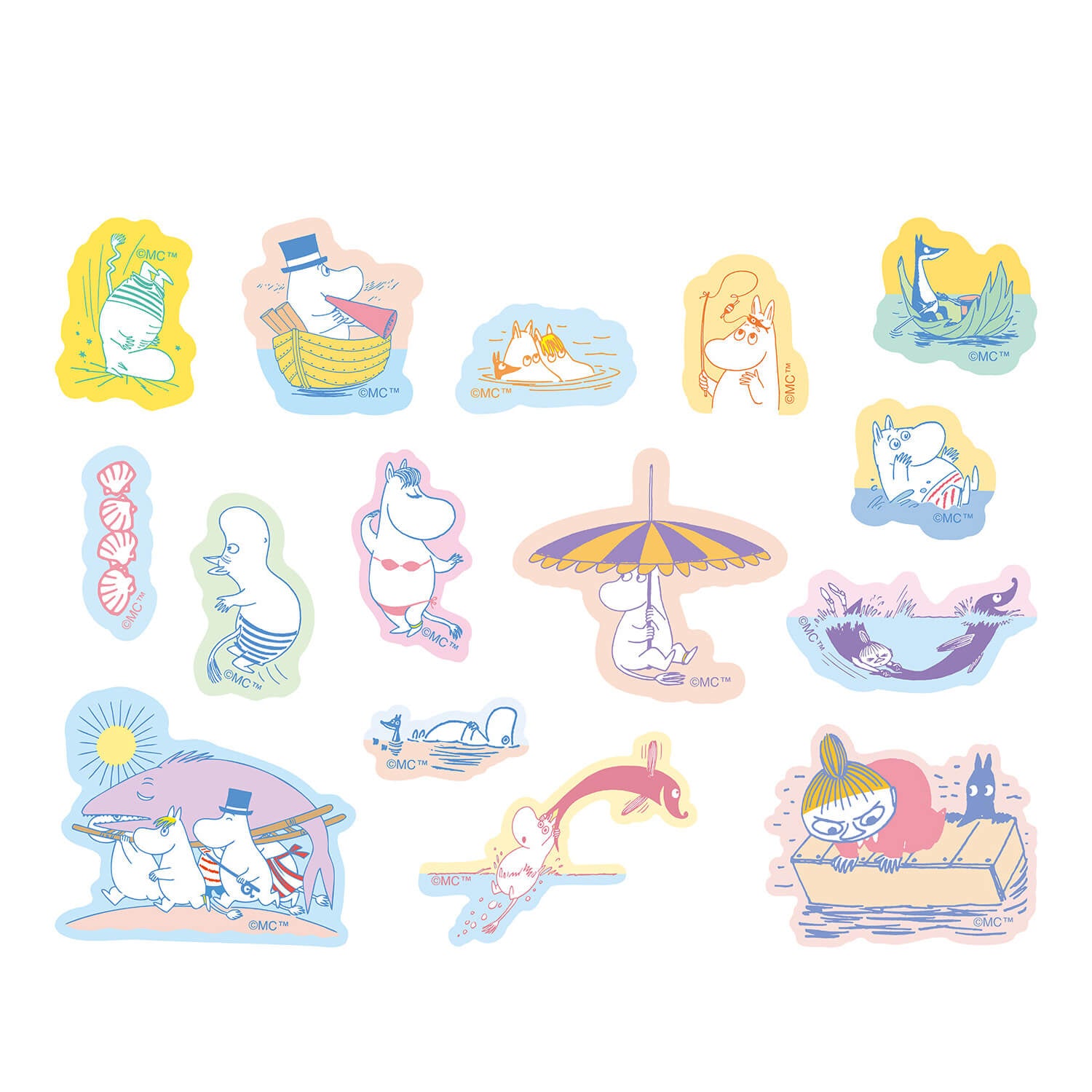 World Craft x Moomin Flake Stickers – Sea