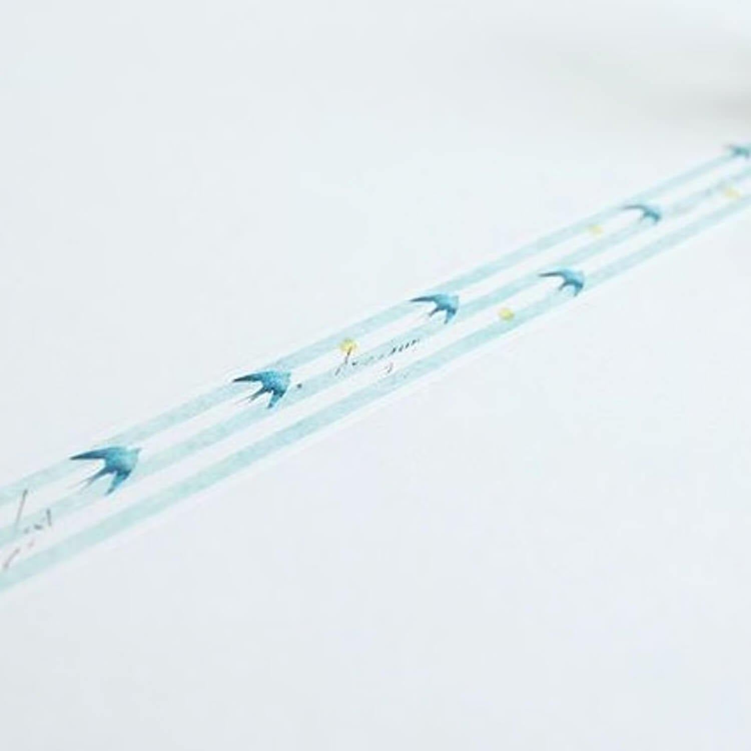 Yohaku Masking Tape – Blue Bird (Y-052)