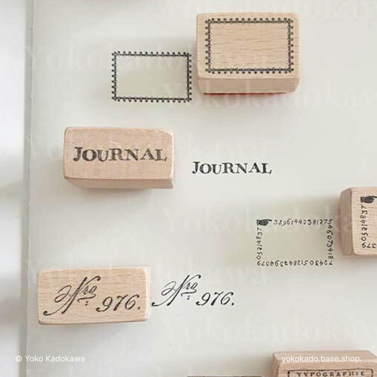 Yoko Kadokawa Rubber Stamp - Hand-Lettering 12 - JOURNAL
