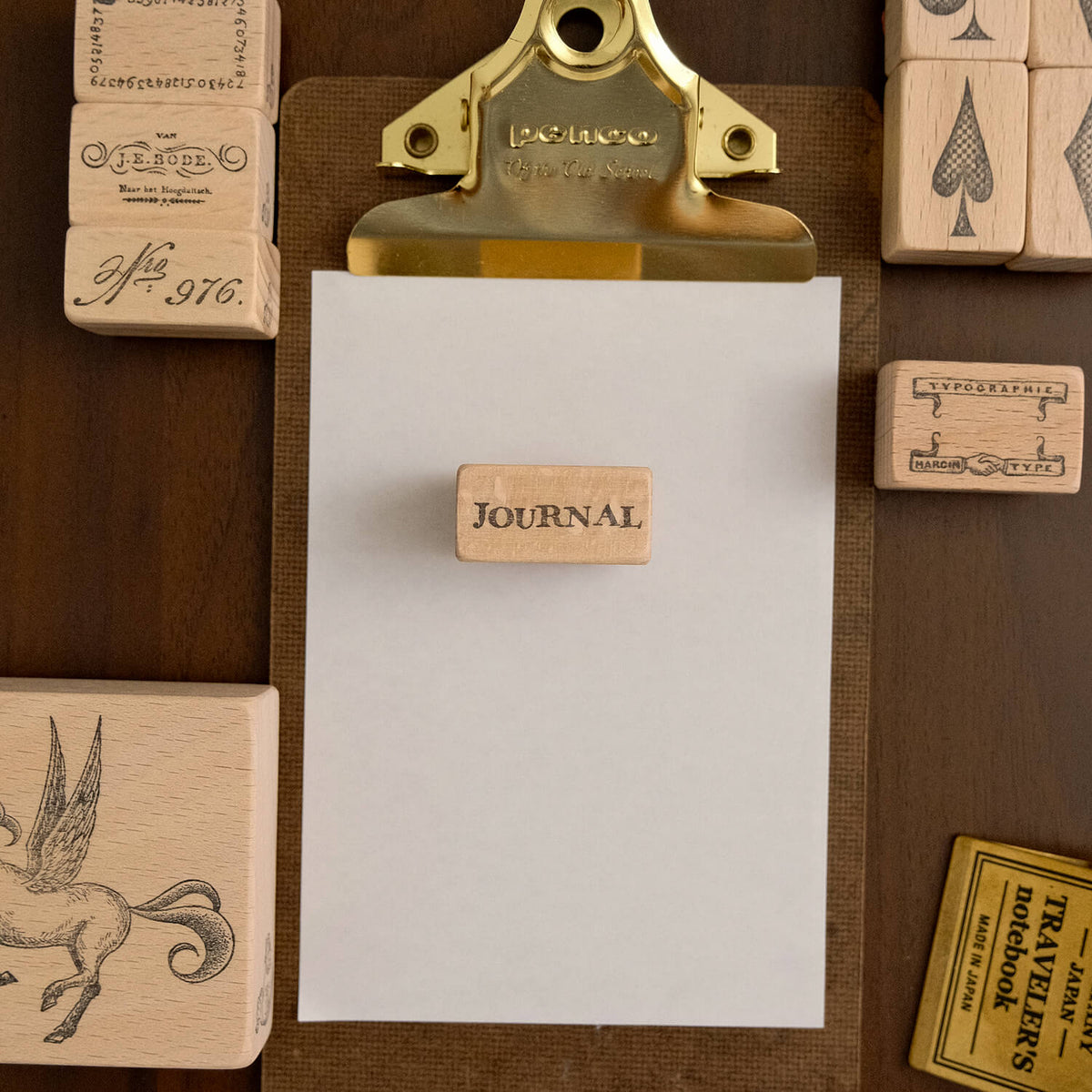 Yoko Kadokawa Rubber Stamp - Hand-Lettering 12 - JOURNAL