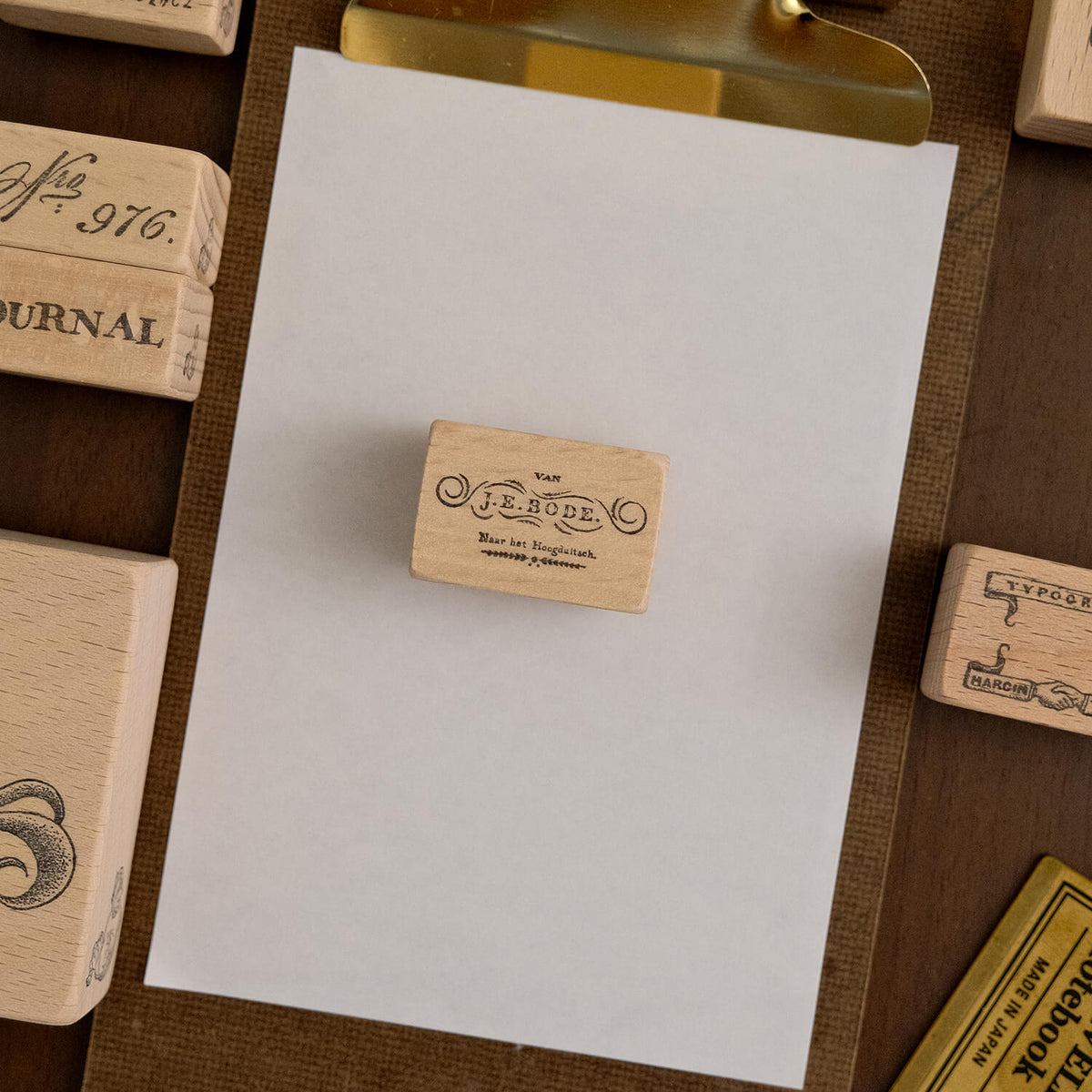 Yoko Kadokawa Rubber Stamp - Hand-Lettering 14 - J.E.BODE