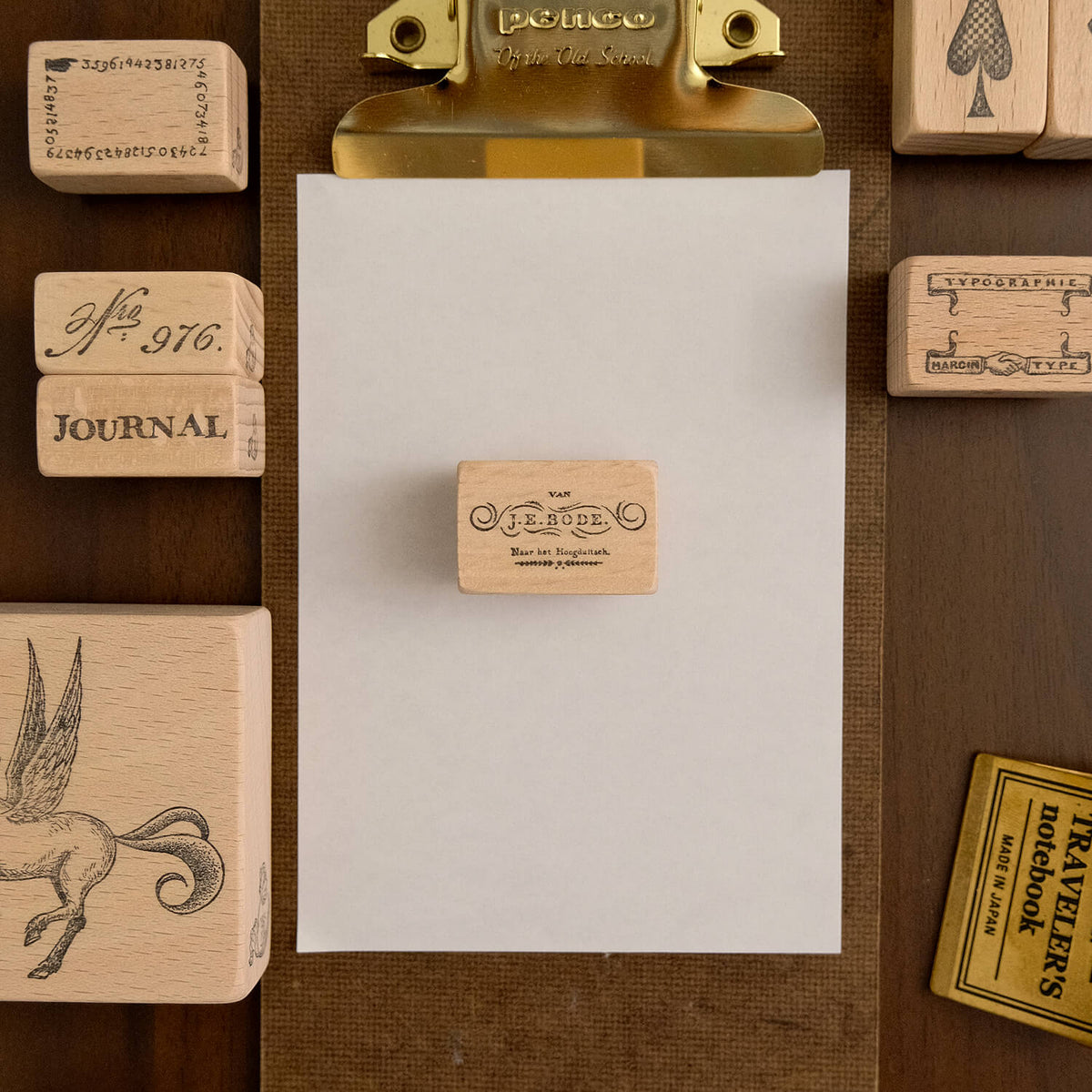 Yoko Kadokawa Rubber Stamp - Hand-Lettering 14 - J.E.BODE