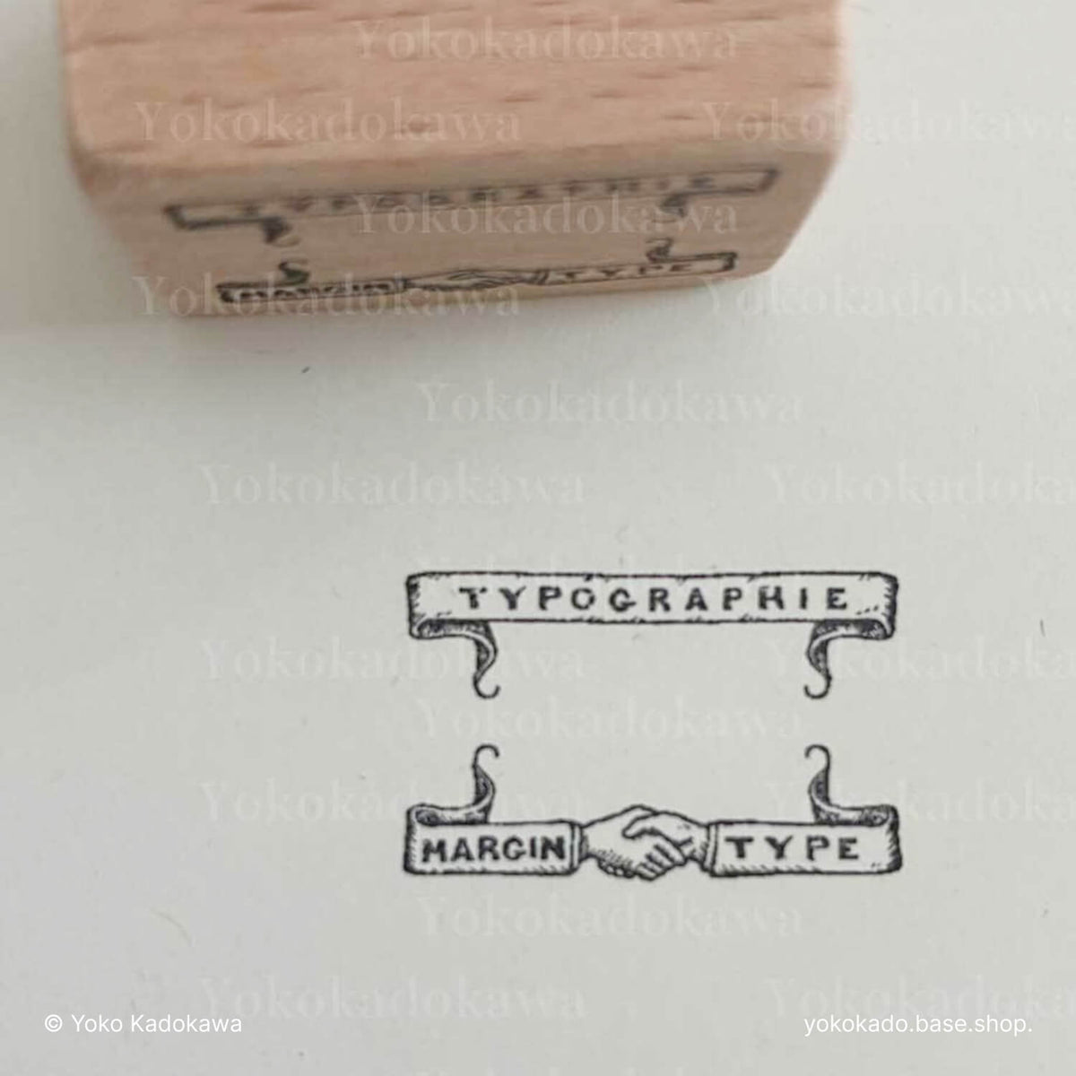 Yoko Kadokawa Rubber Stamp - Handshake Mini Frame