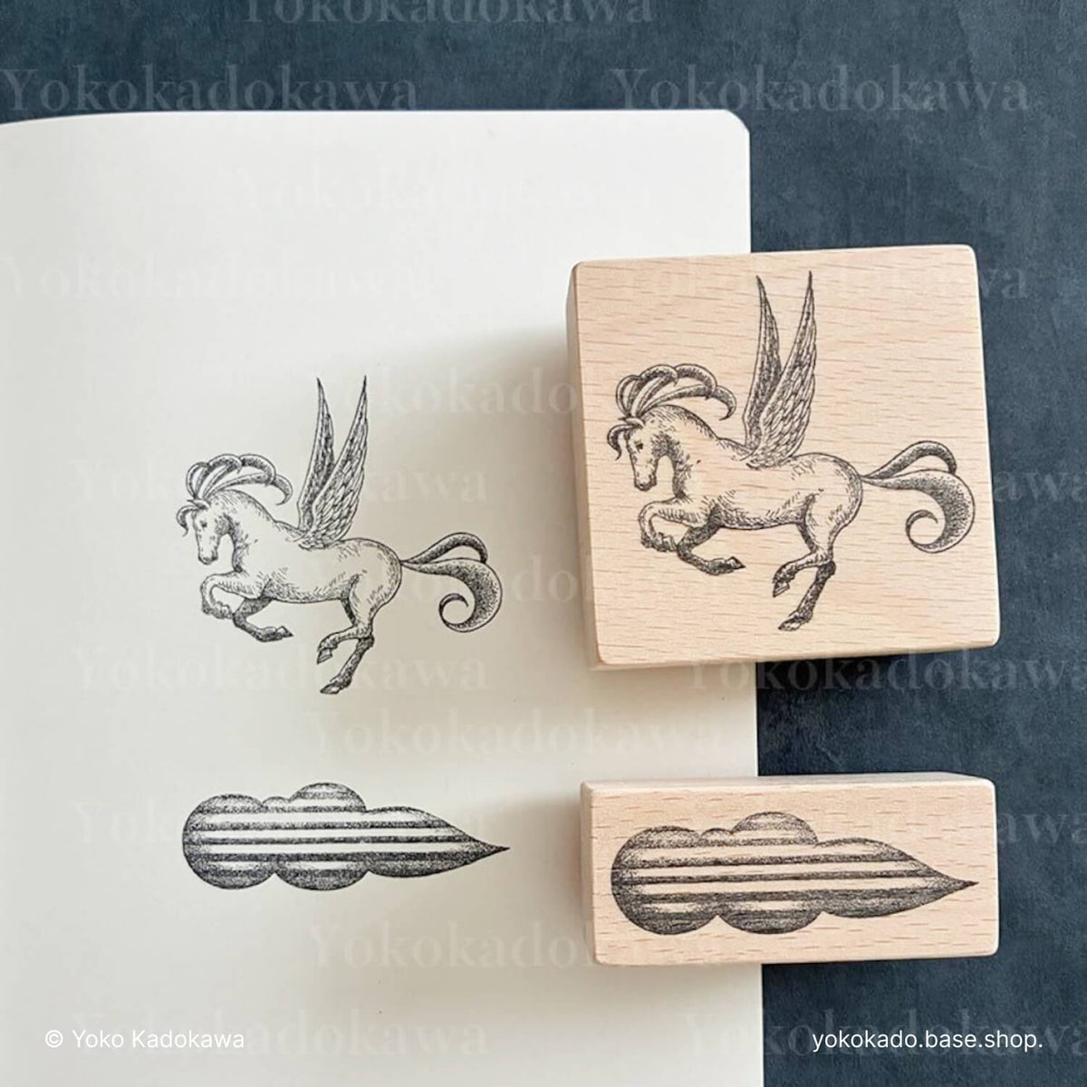 Yoko Kadokawa Rubber Stamp - Pegasus