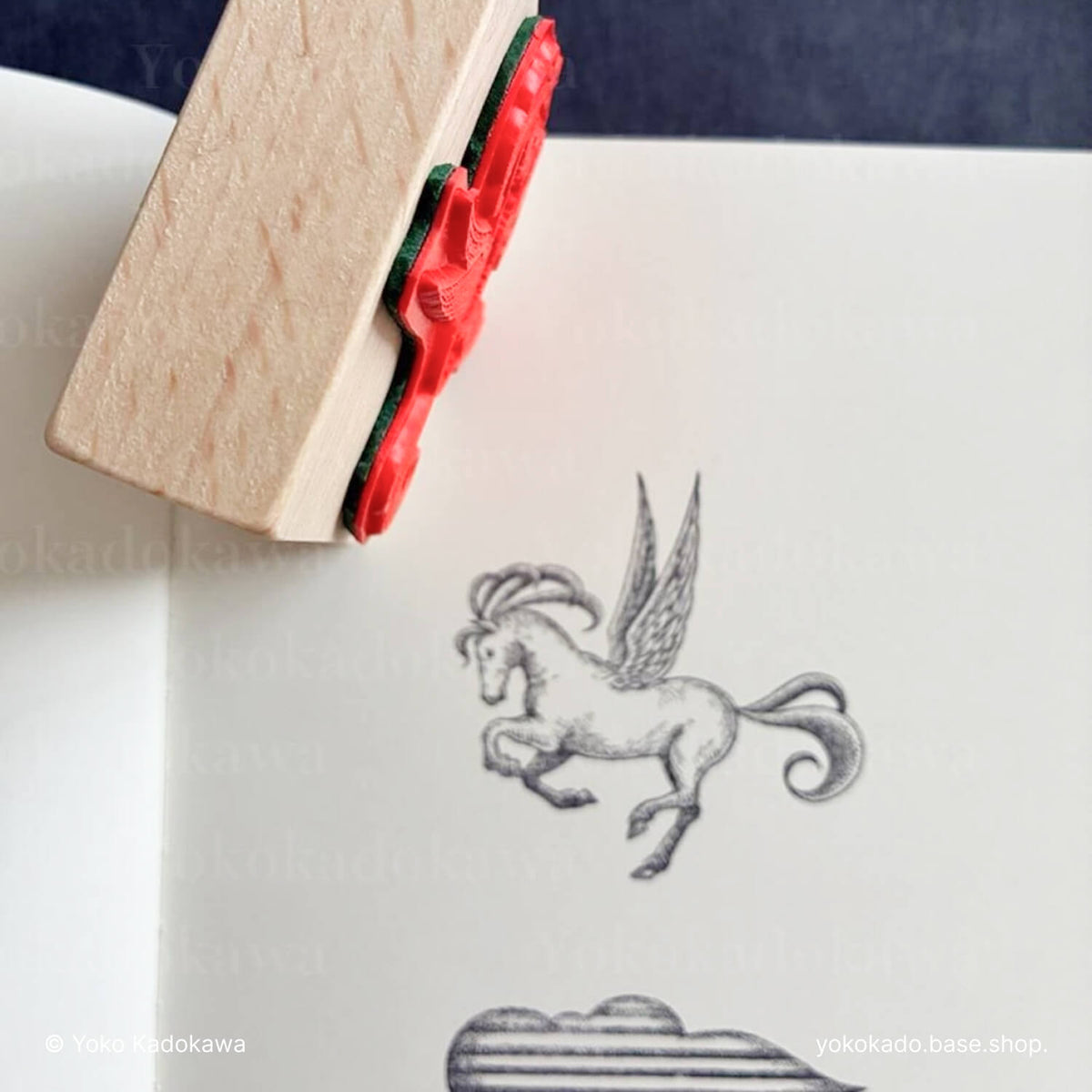 Yoko Kadokawa Rubber Stamp - Pegasus