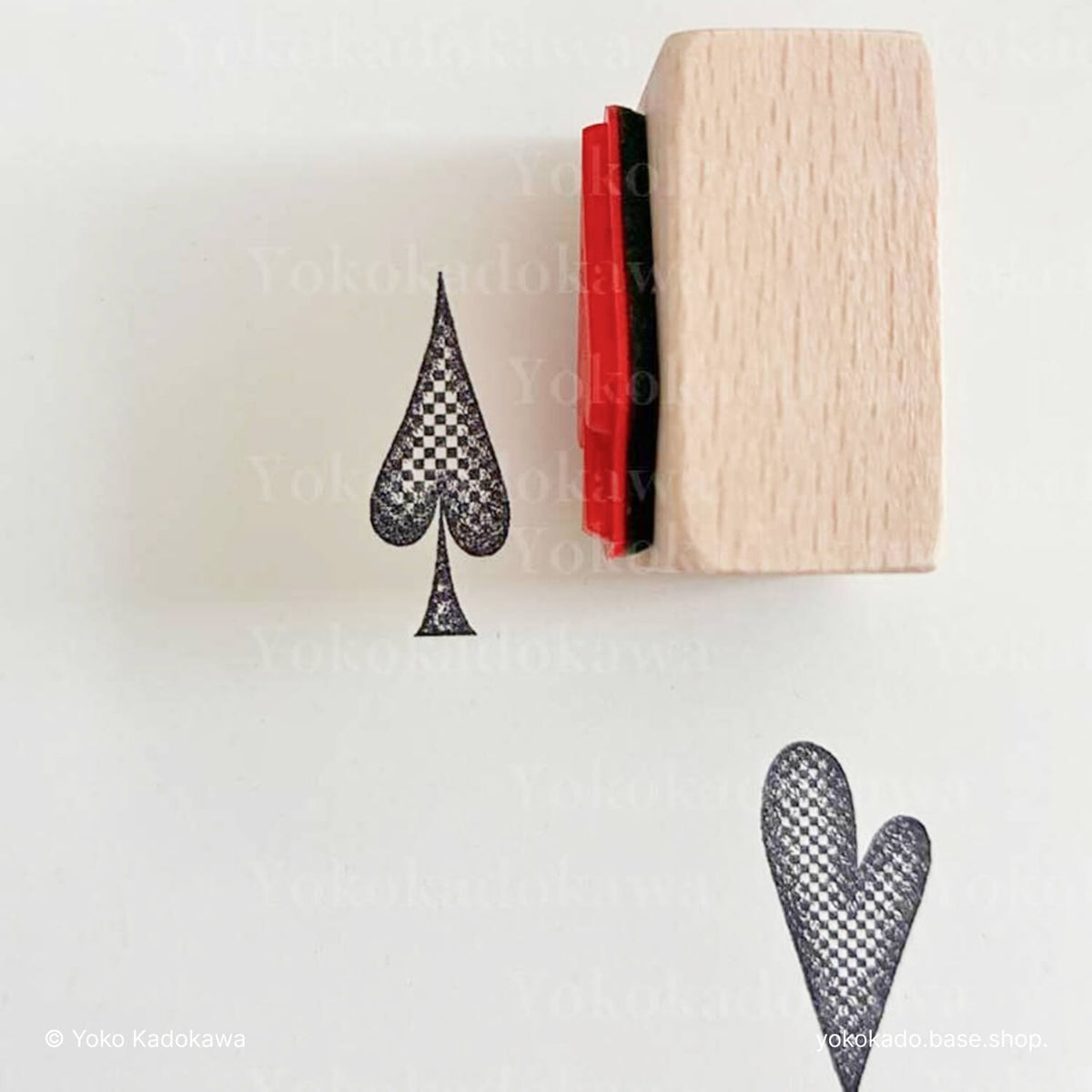 Yoko Kadokawa Rubber Stamp - Playing Card Pattern Set
