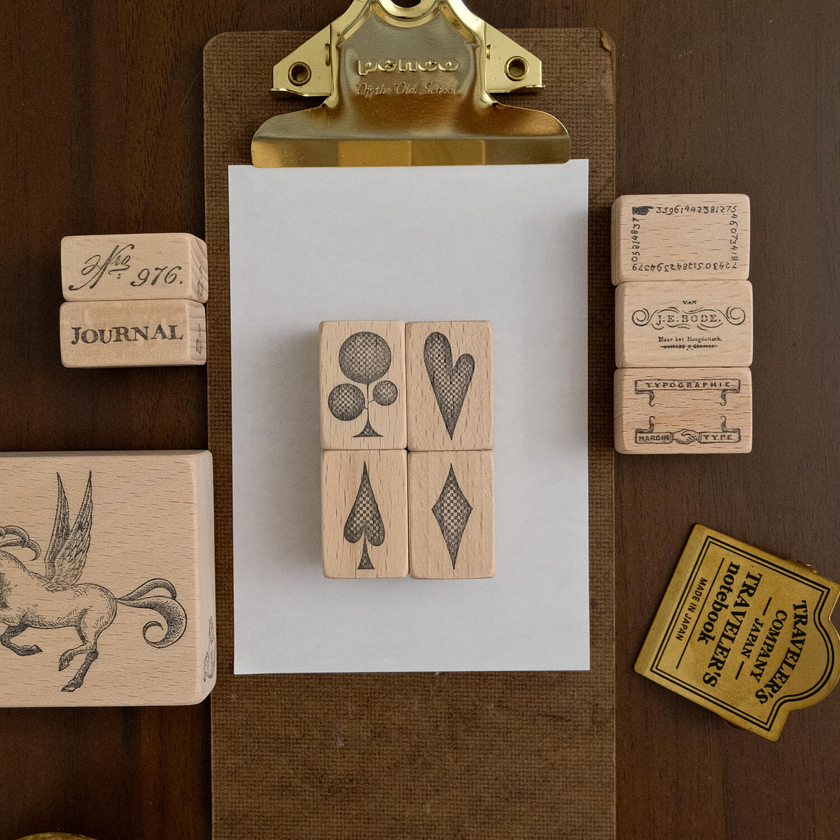 Yoko Kadokawa Rubber Stamp - Playing Card Pattern Set