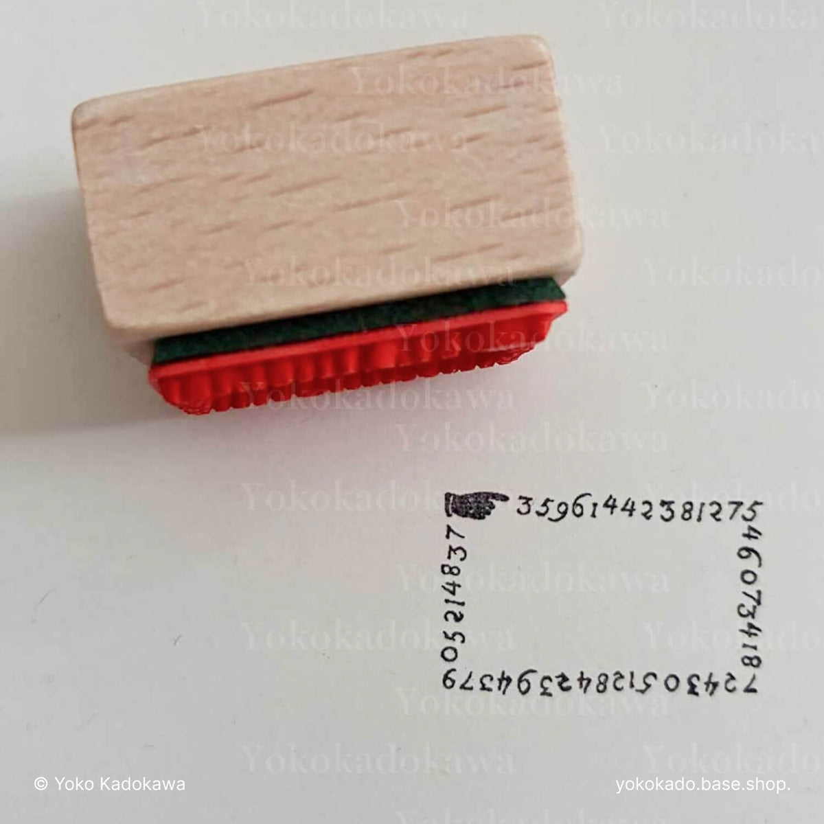 Yoko Kadokawa Rubber Stamp - Pointing Number Mini Frame