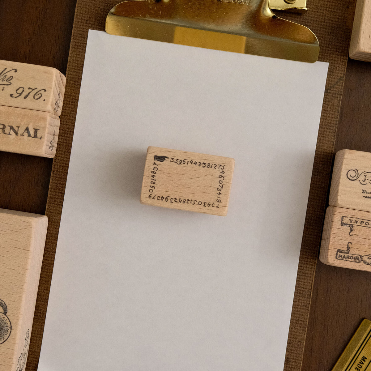 Yoko Kadokawa Rubber Stamp - Pointing Number Mini Frame