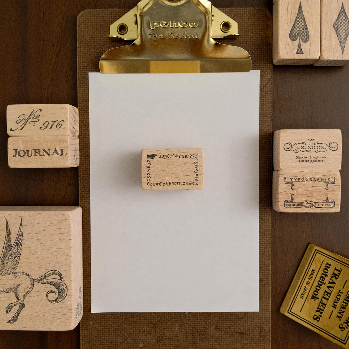 Yoko Kadokawa Rubber Stamp - Pointing Number Mini Frame