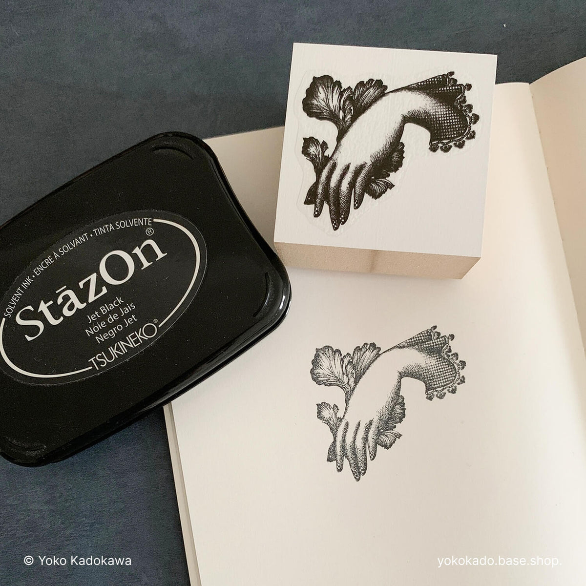 Yoko Kadokawa Rubber Stamp - Y_hand01