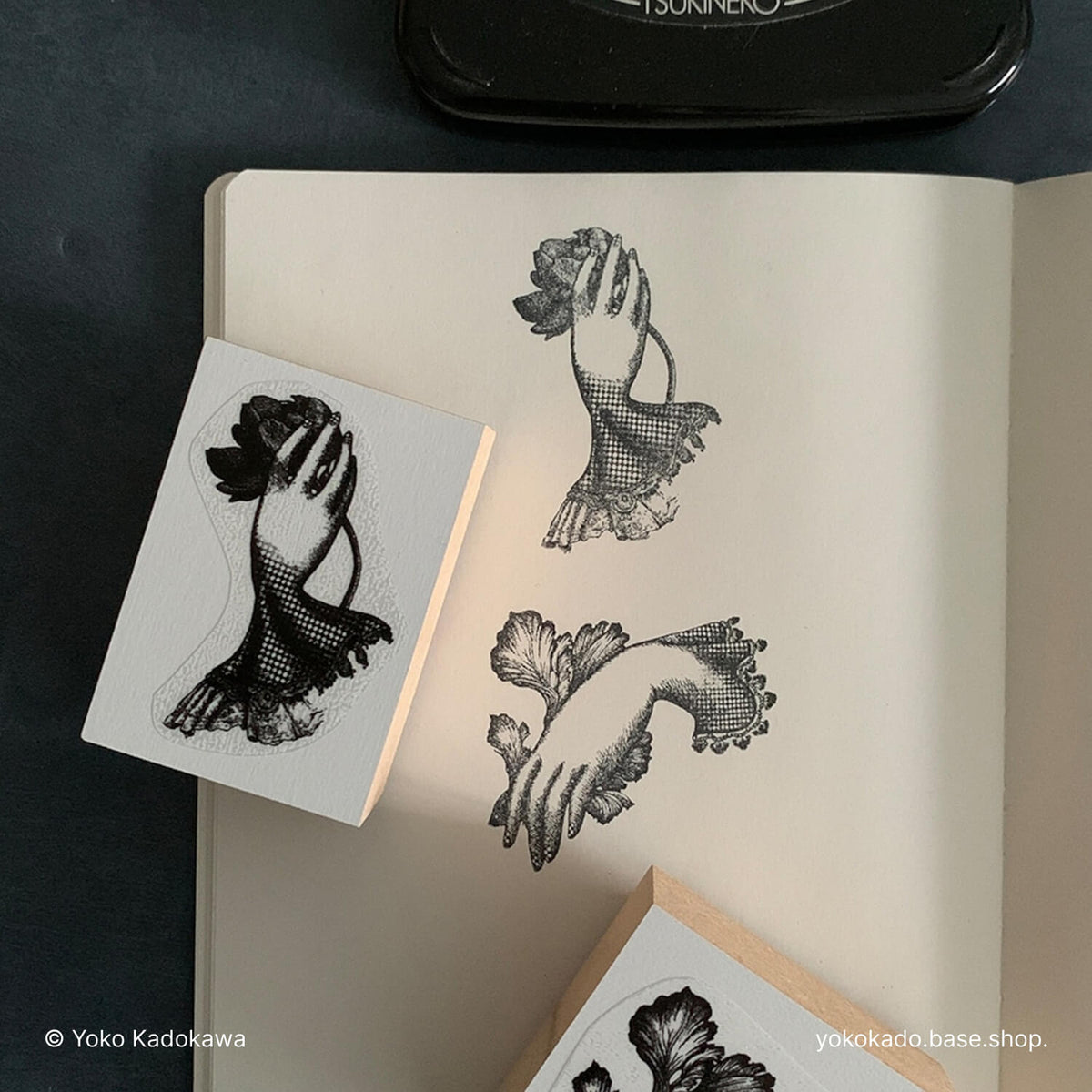 Yoko Kadokawa Rubber Stamp - Y_hand02