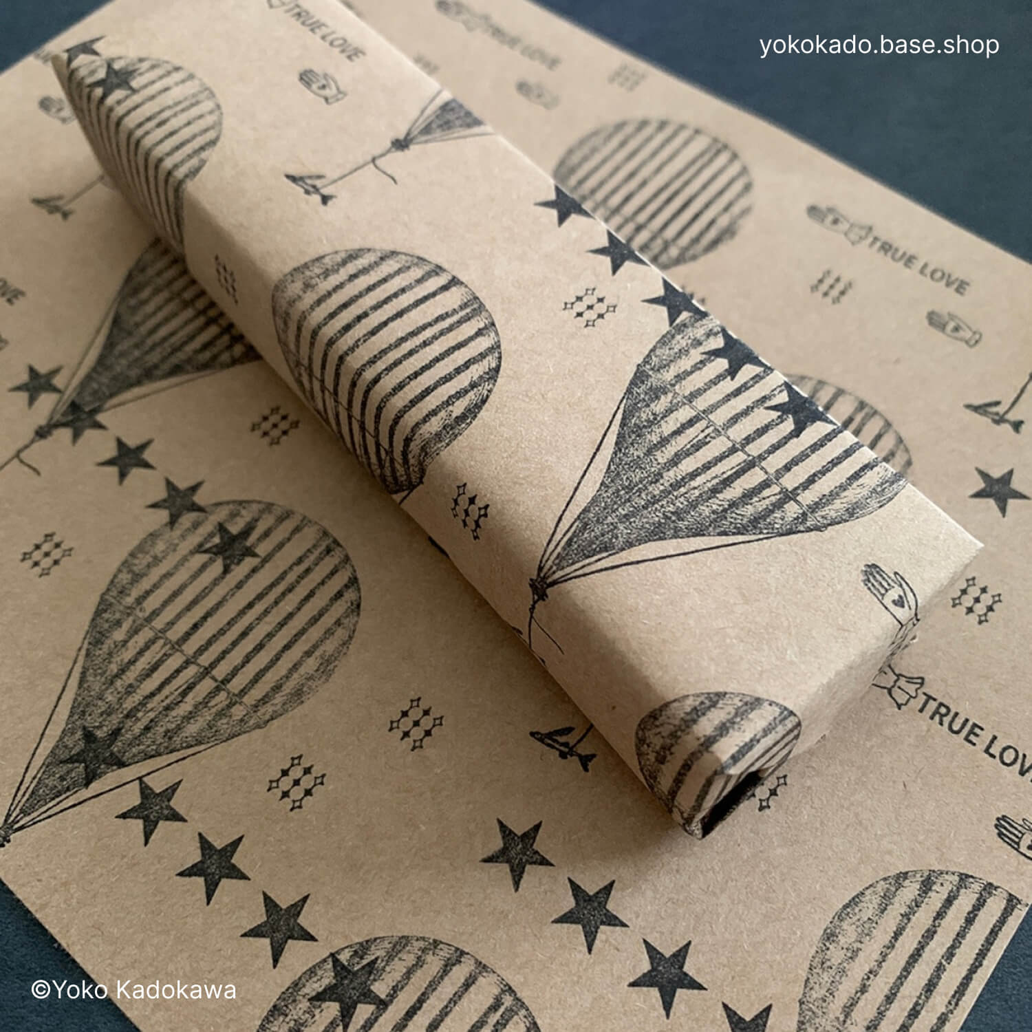 Yoko Kadokawa Rubber Stamp – Balloon 1: Traveling Fish