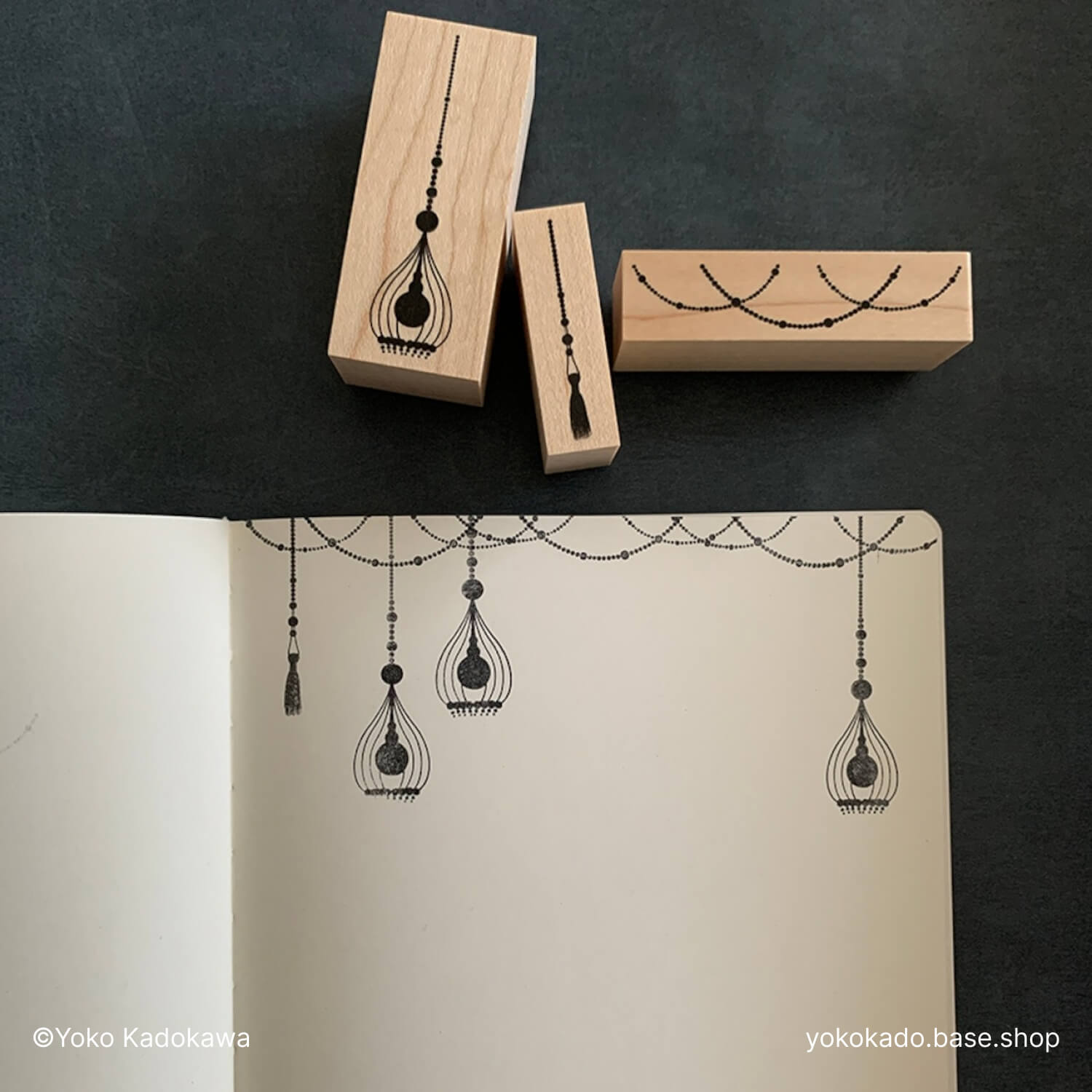 Yoko Kadokawa Rubber Stamp – Garland 01