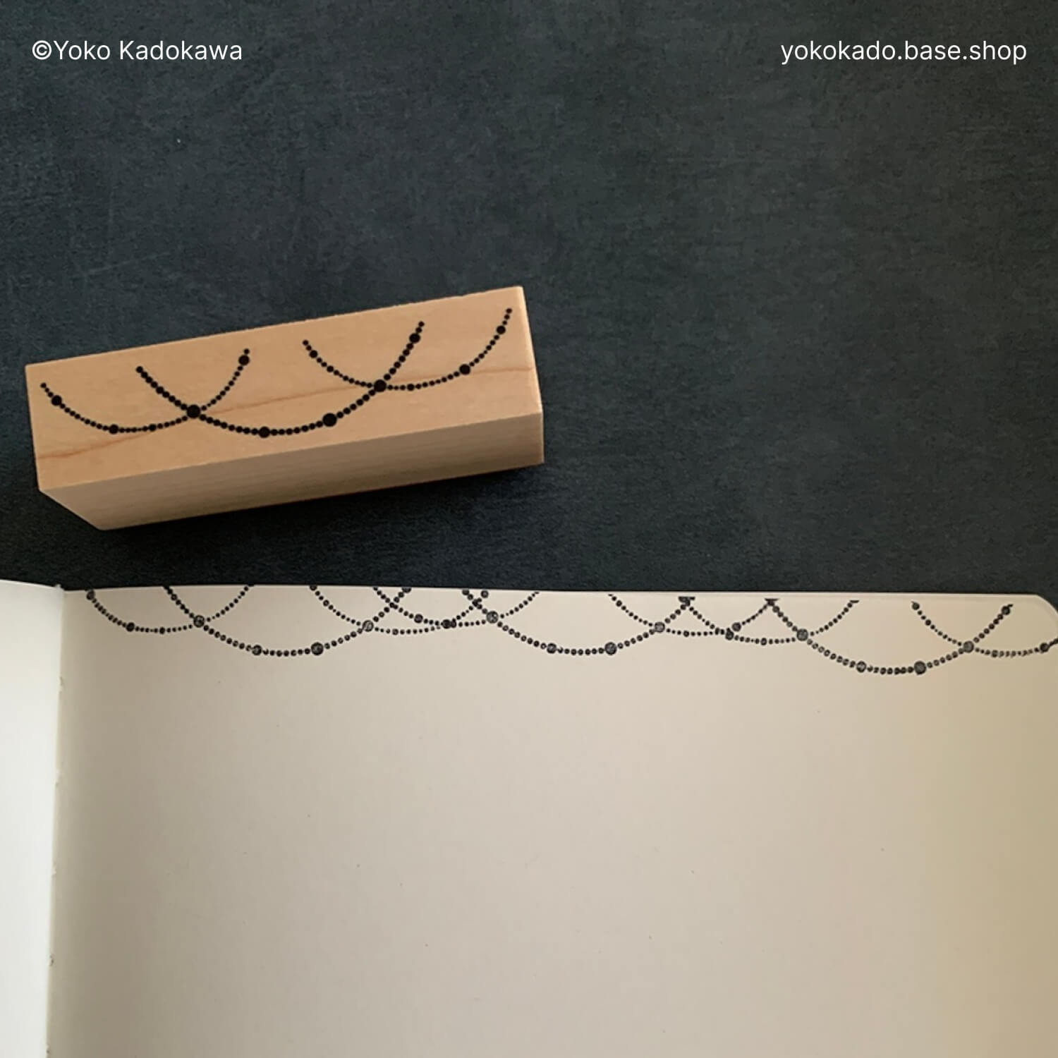 Yoko Kadokawa Rubber Stamp – Garland 01