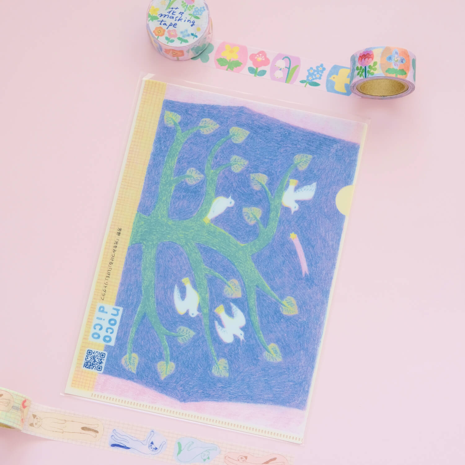 Yoshino Nocodico A5 Clear File – Birds