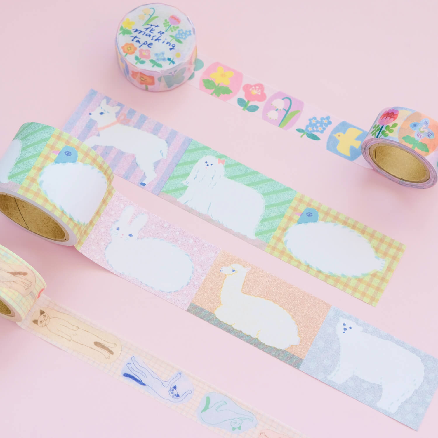 Yoshino Nocodico Roll Sticky Notes – Fluffy Animals