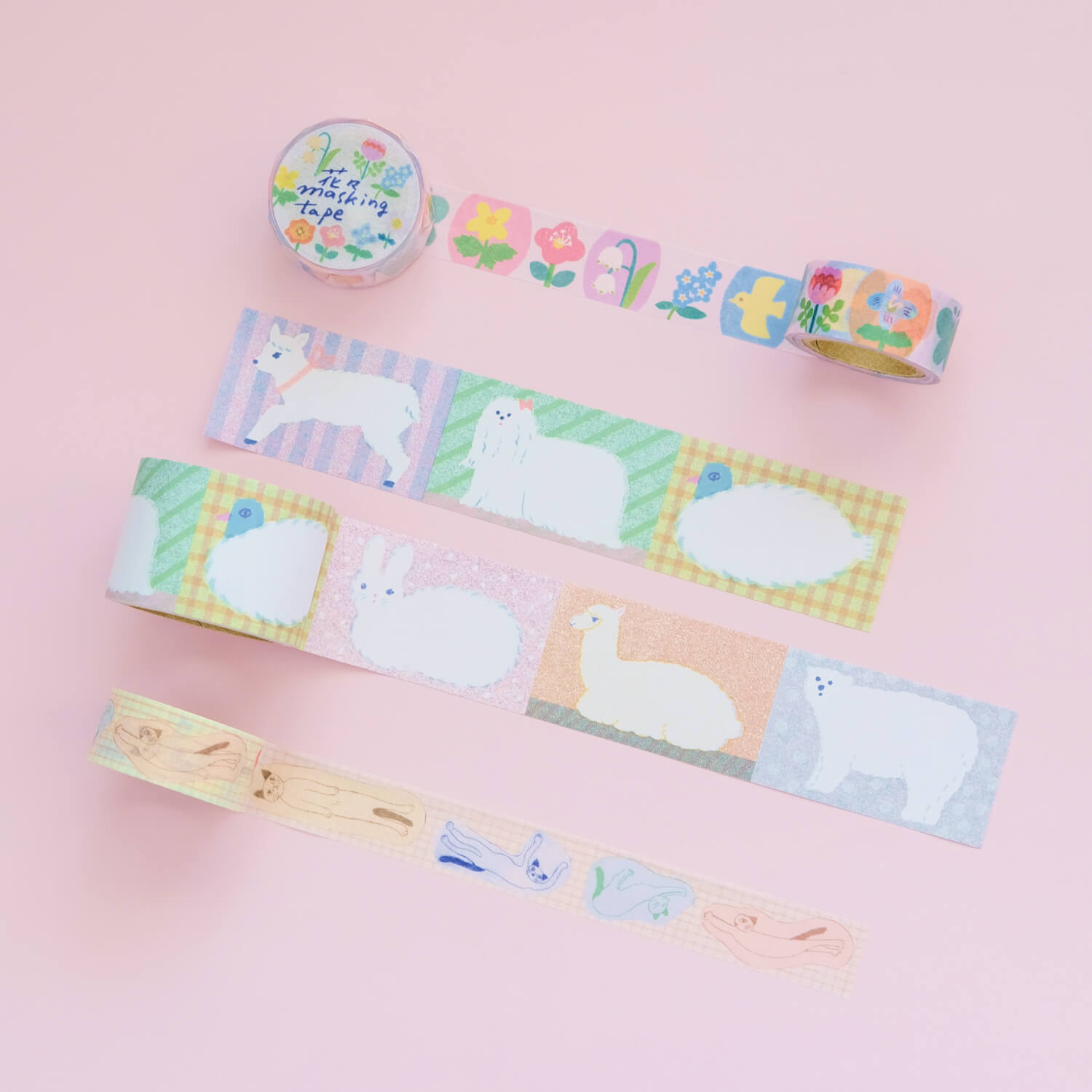 Yoshino Nocodico Roll Sticky Notes – Fluffy Animals
