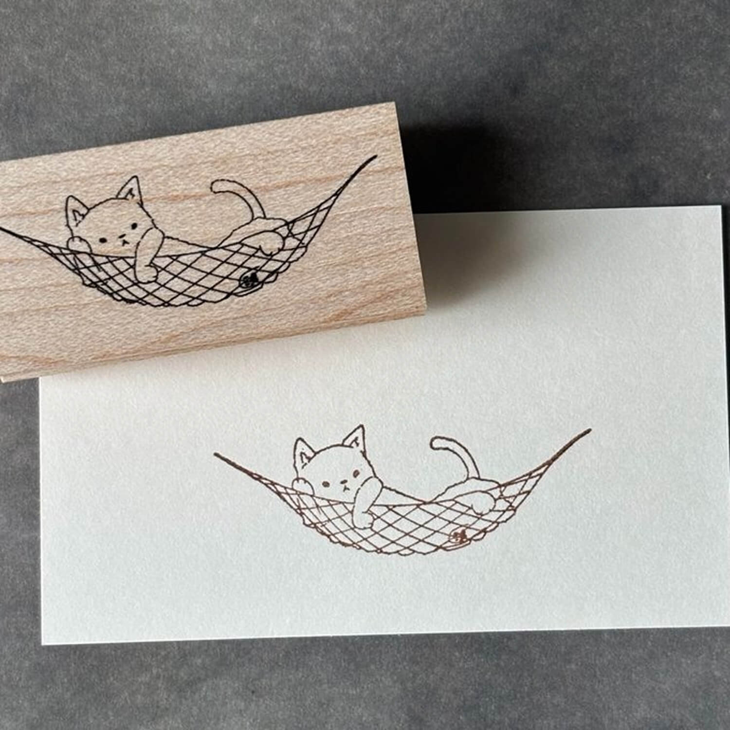 Yun Rubber Stamp – Hammock Cat