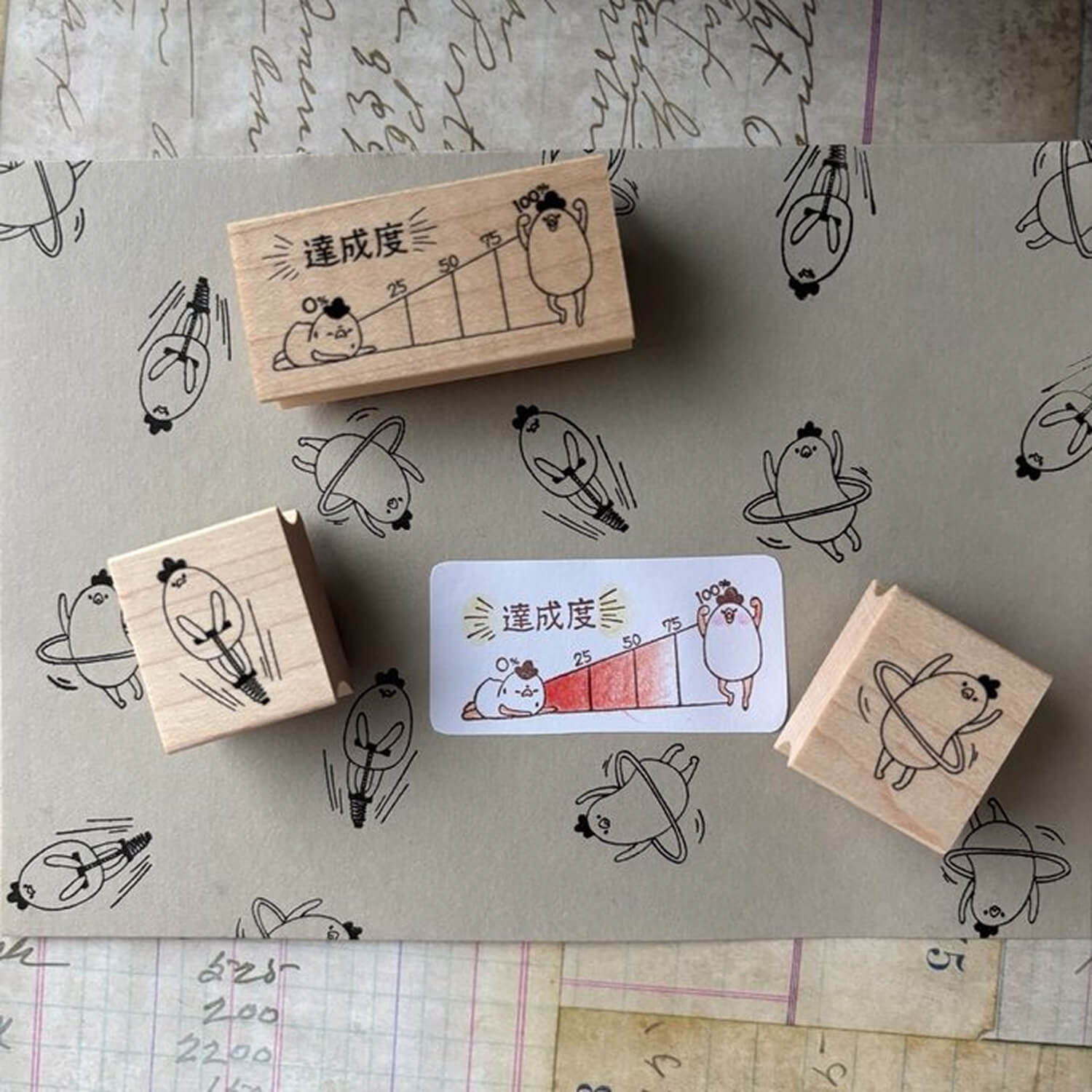 Yun Rubber Stamp – Hula-Hoop Mother Hen