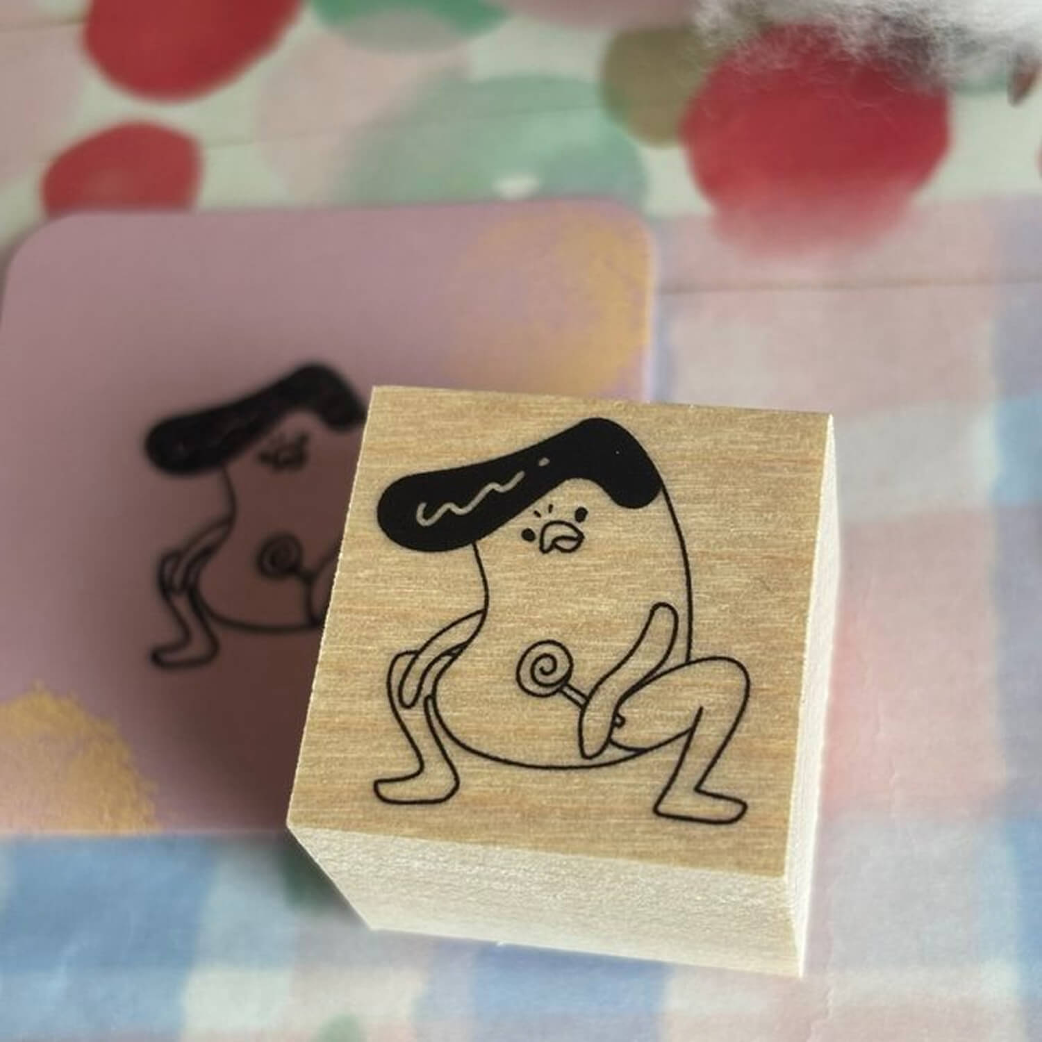 Yun Rubber Stamp – Pompadour Chick