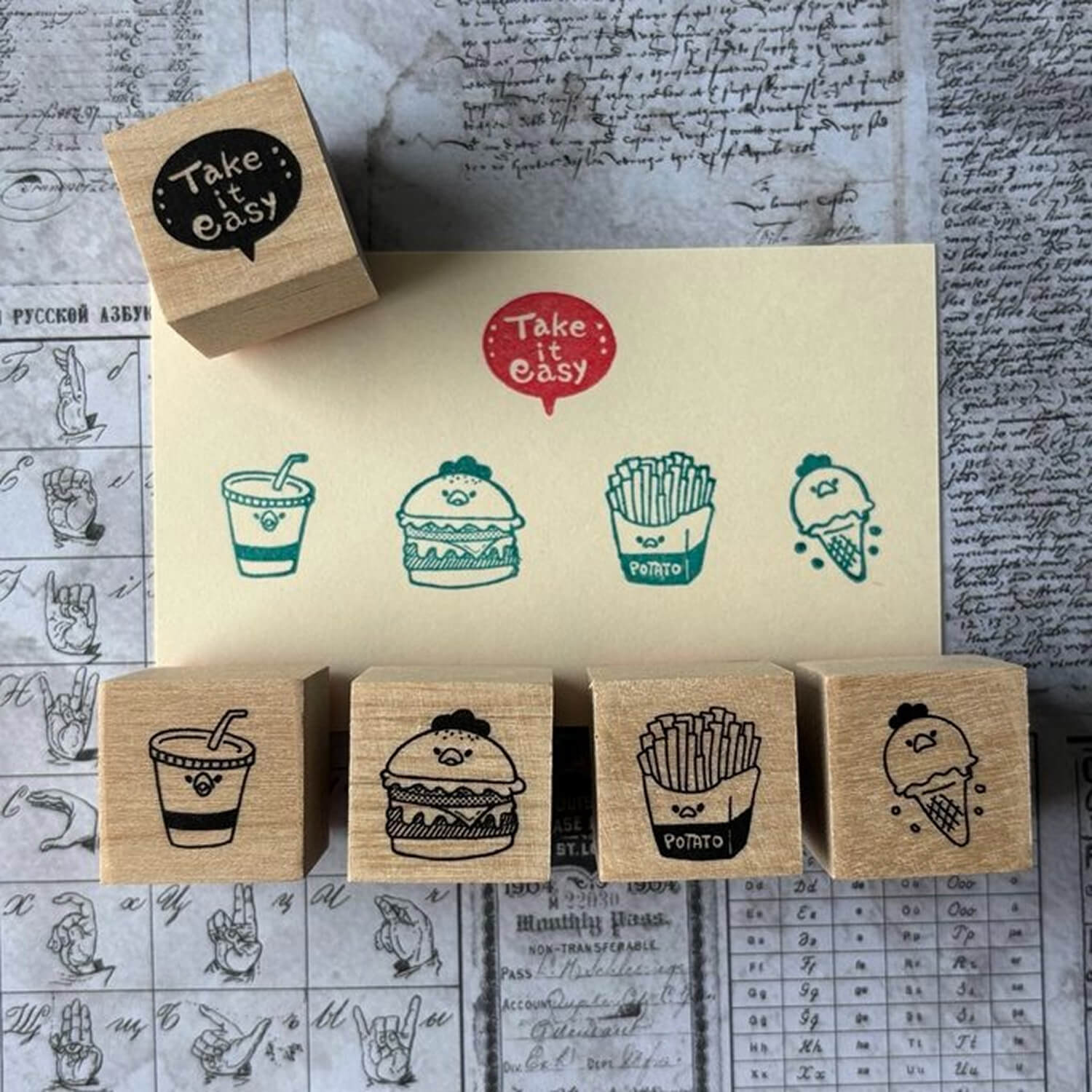 Yun Rubber Stamp – Soft Drink Mother Hen