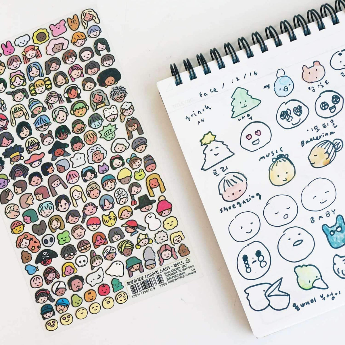ZERO PER ZERO Diary Sticker – Face